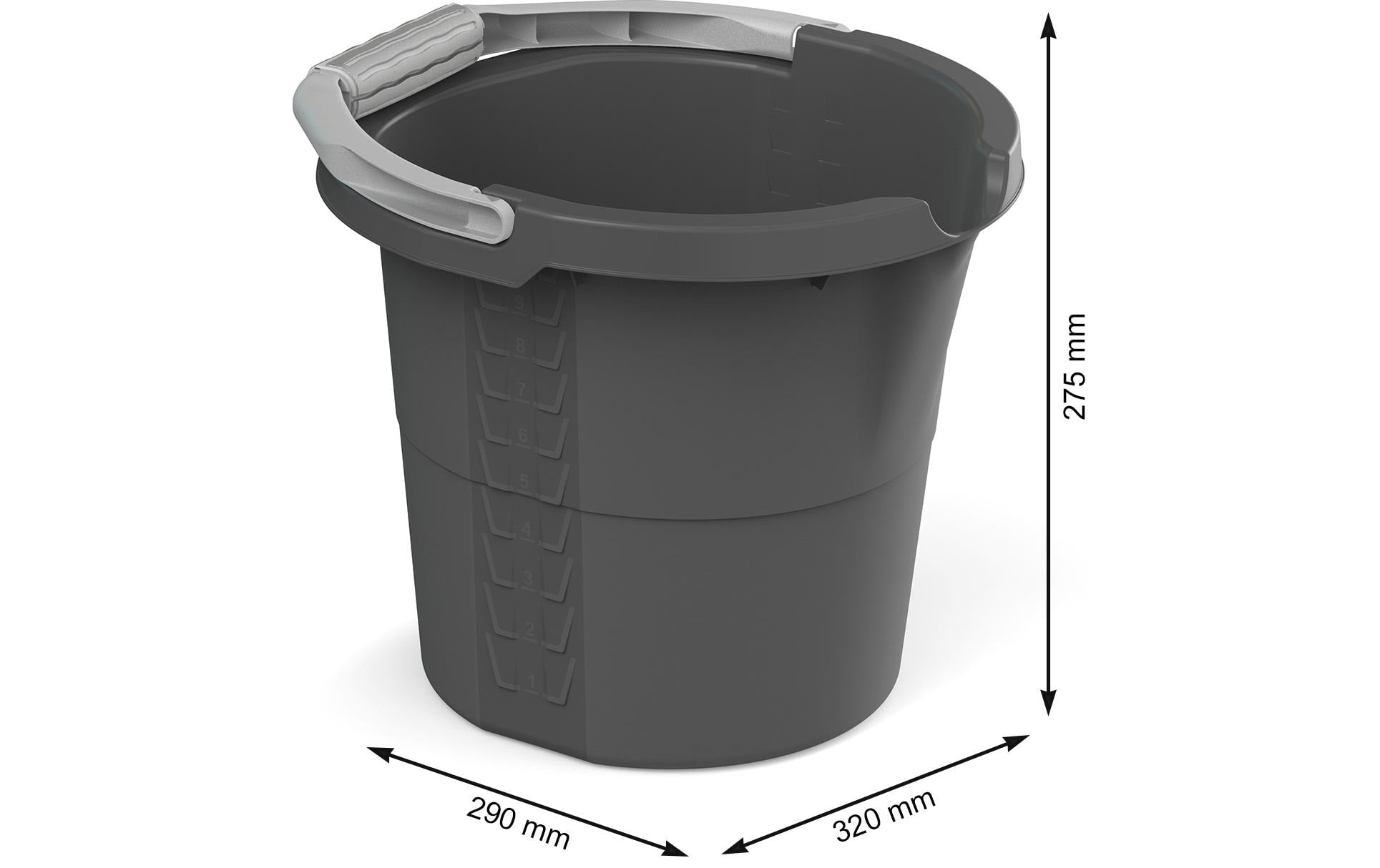 Rotho Putzeimer – 12000 ml, anthrazit