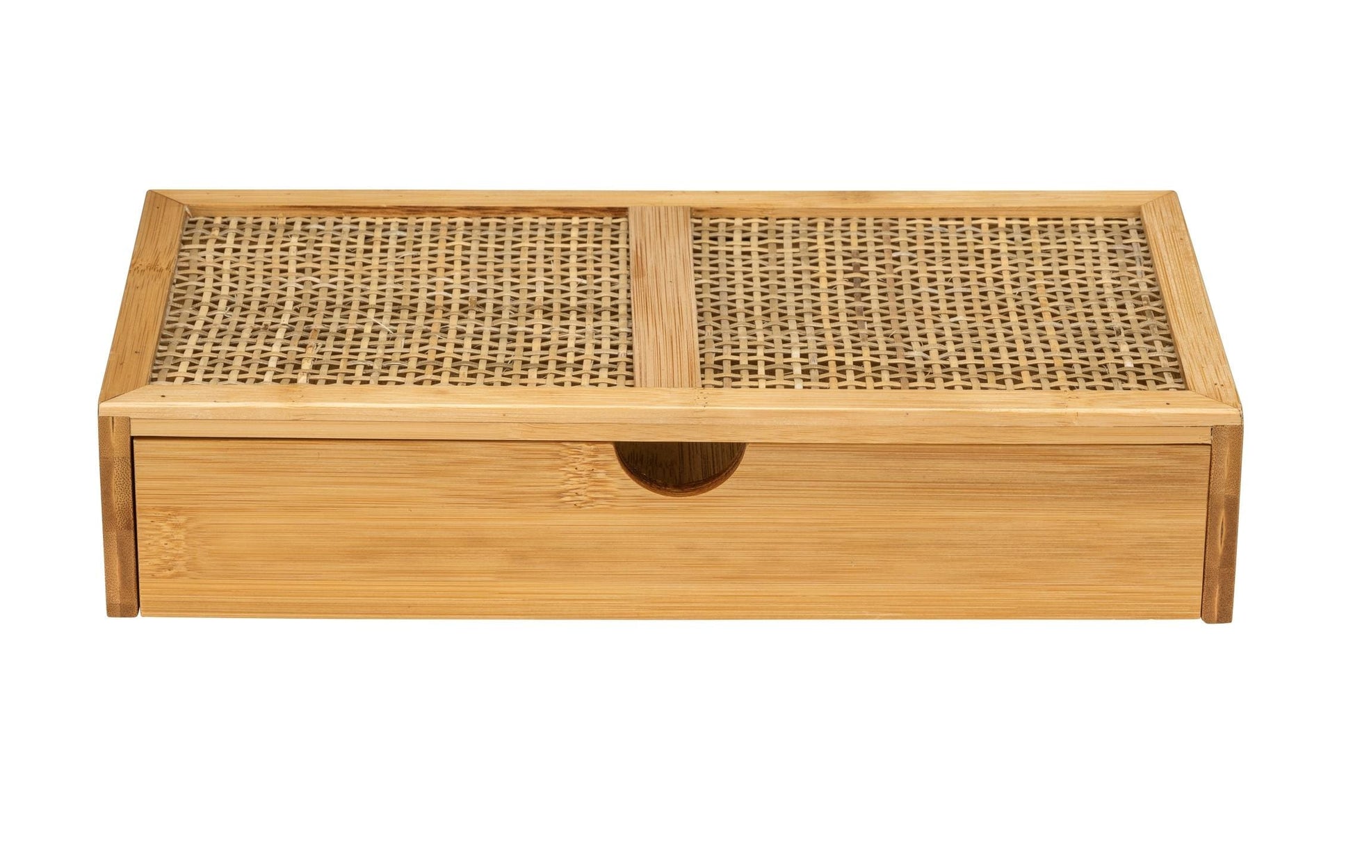 WENKO Allegre Aufbewahrungsbox – Bambus – Hellbraun – 280 × 60 × 140 mm