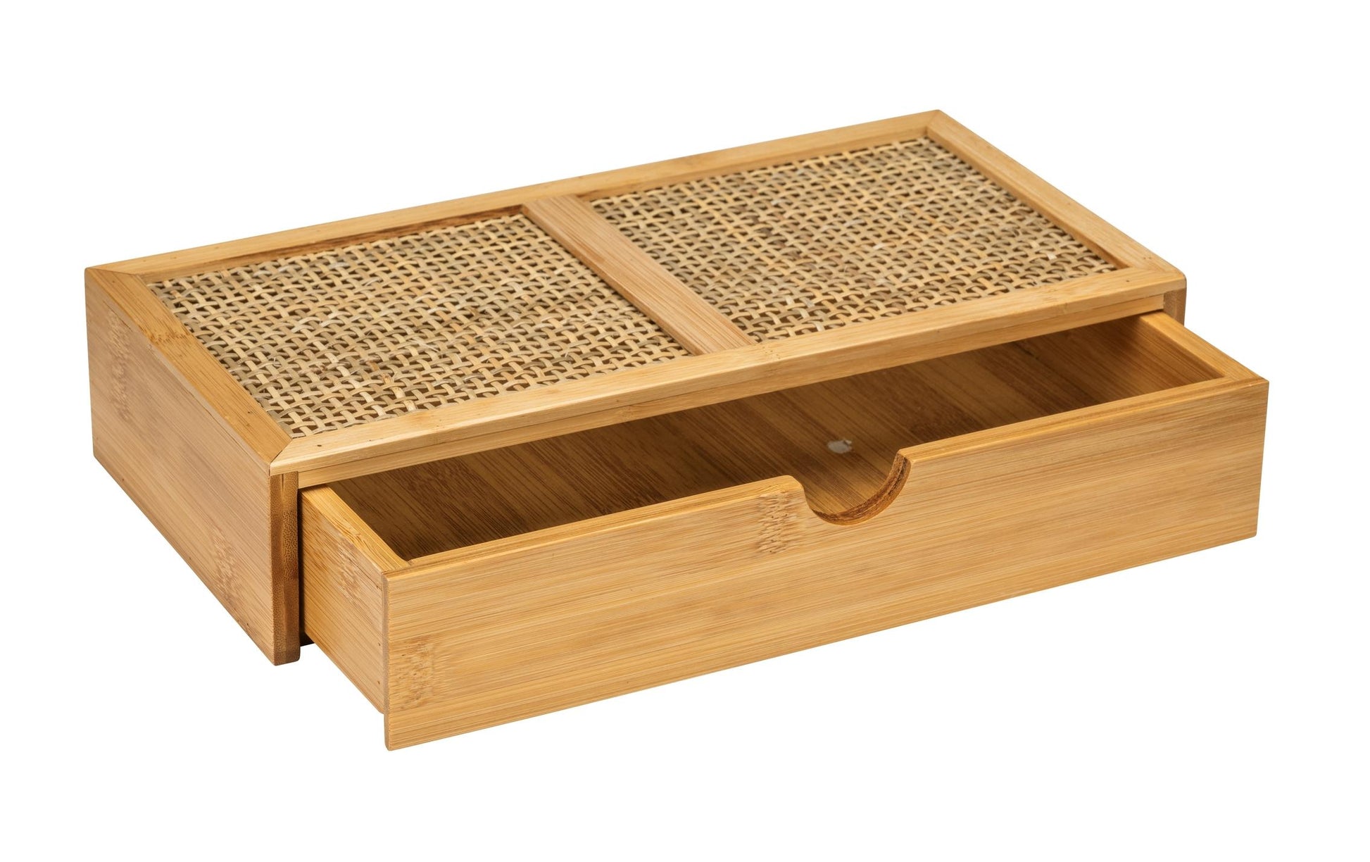 WENKO Allegre Aufbewahrungsbox – Bambus – Hellbraun – 280 × 60 × 140 mm