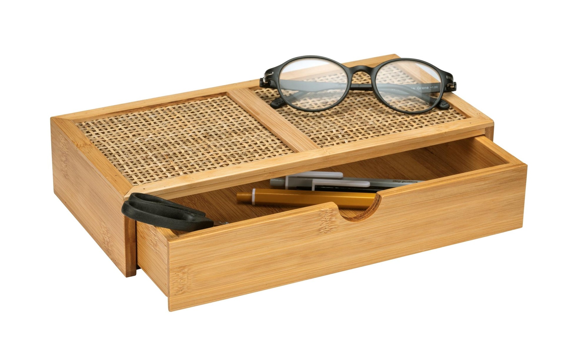 WENKO Allegre Aufbewahrungsbox – Bambus – Hellbraun – 280 × 60 × 140 mm