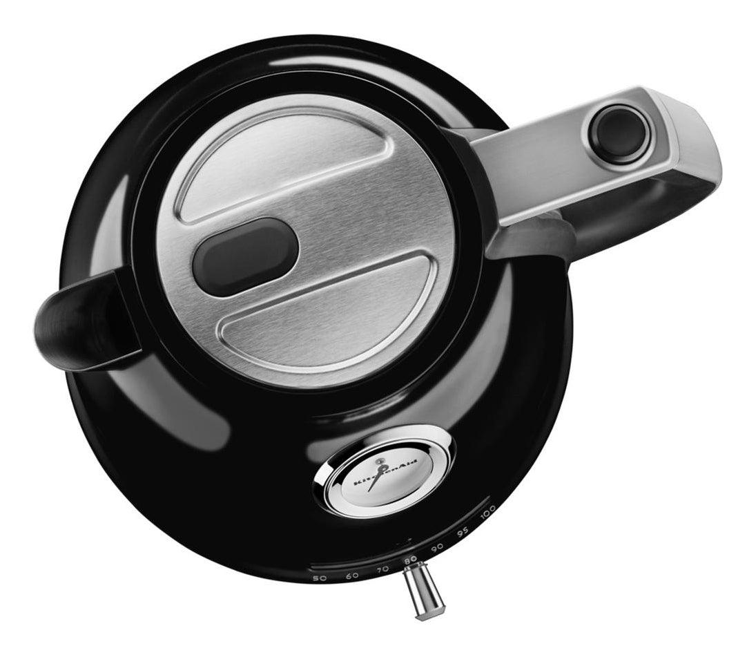KitchenAid Wasserkocher – 1,5 l, mit Temperaturwahl, Edelstahl/Aluminium, Schwarz, 5KEK1522EOB