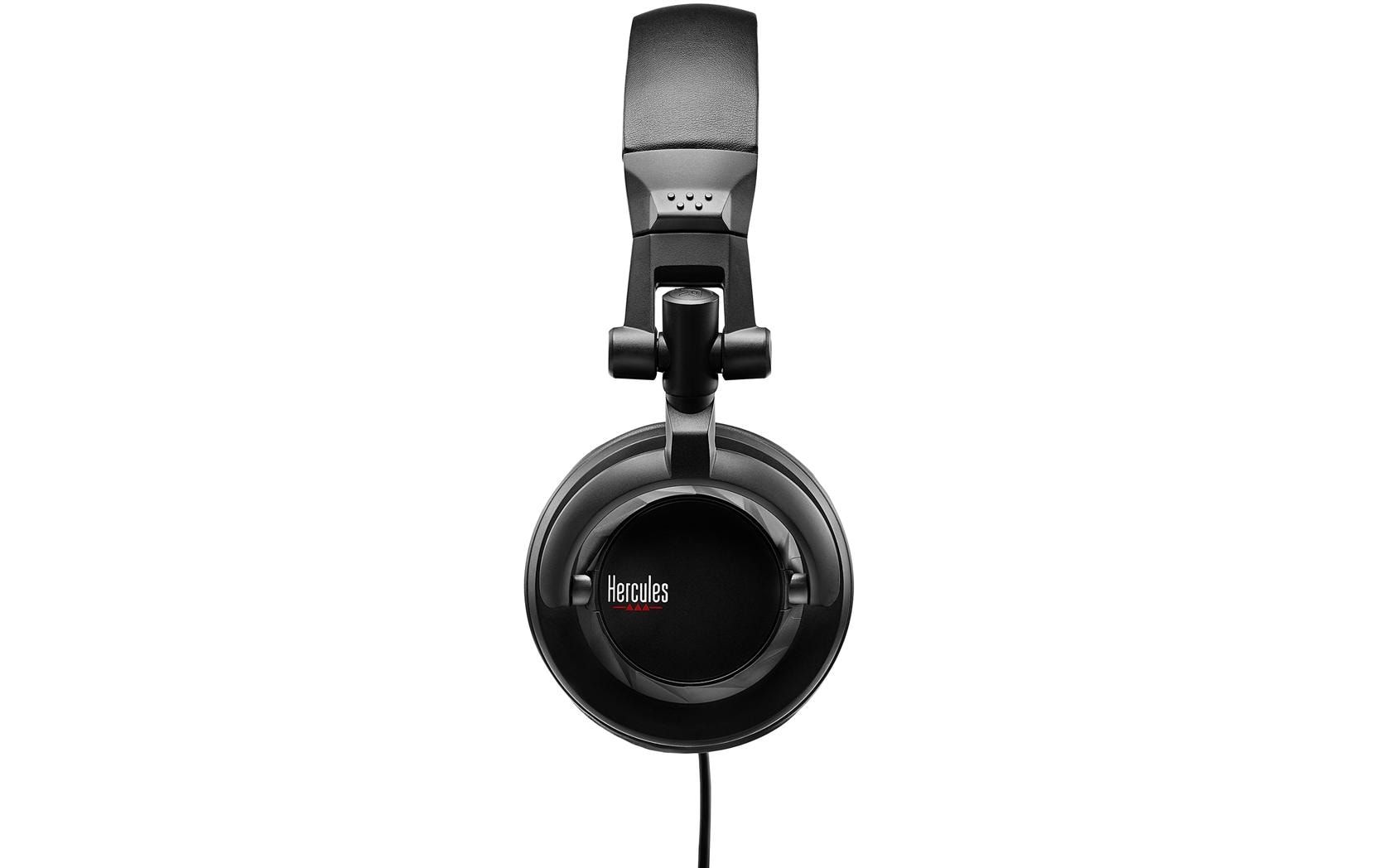 Hercules HDP DJ45 DJ-Kopfhörer – Over-Ear, Kabelgebunden, 3,5 mm Klinke, Schwarz