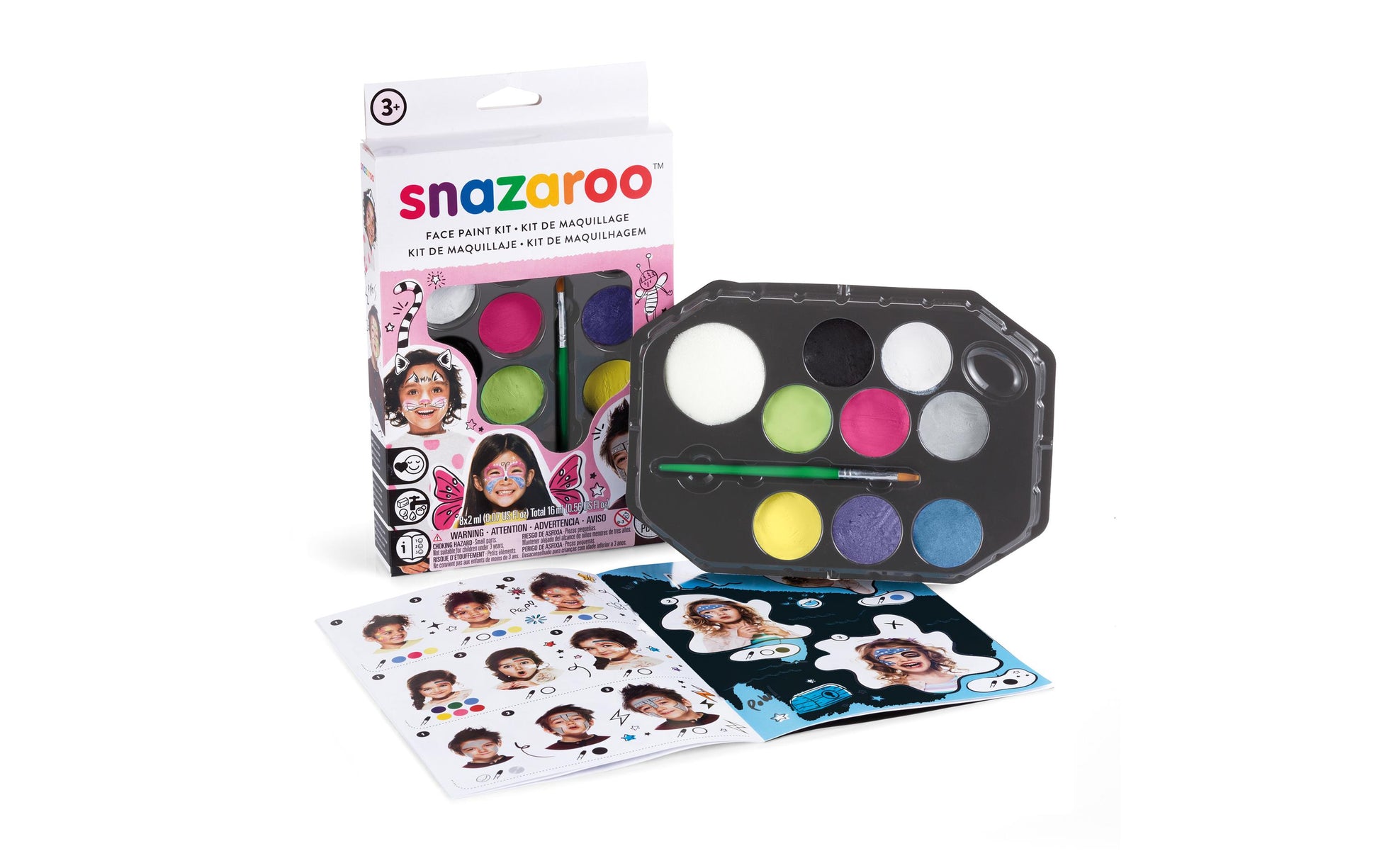Snazaroo Schminkpalette Mädchen – 8 Farben – 18 ml