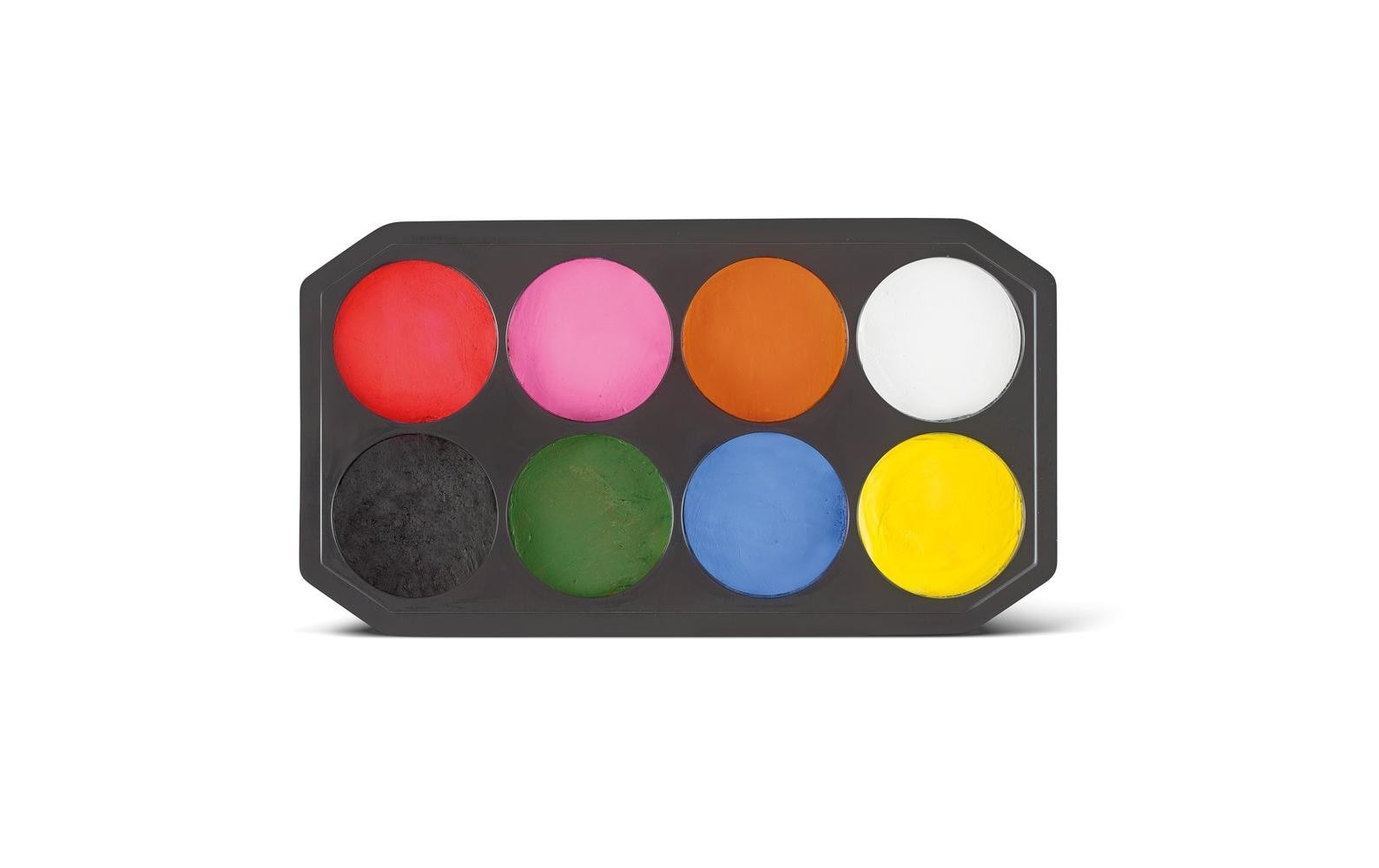 Snazaroo Schminkpalette – Mehrfarbig – 8 Farben – 8×18 ml (144 ml) – für Haut