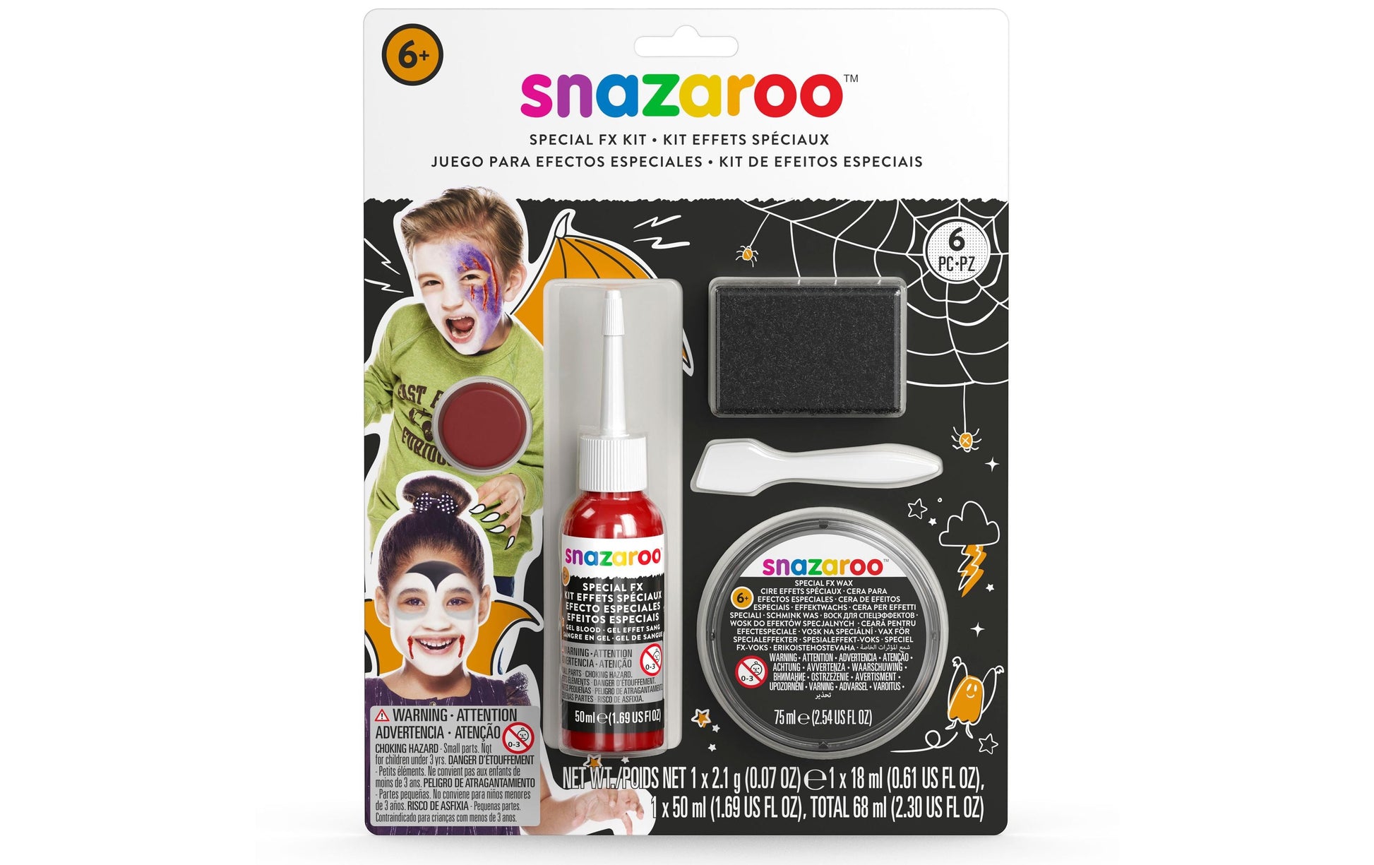 Snazaroo Special-Effects-Schminkset – für Kinder, wasserbasiert