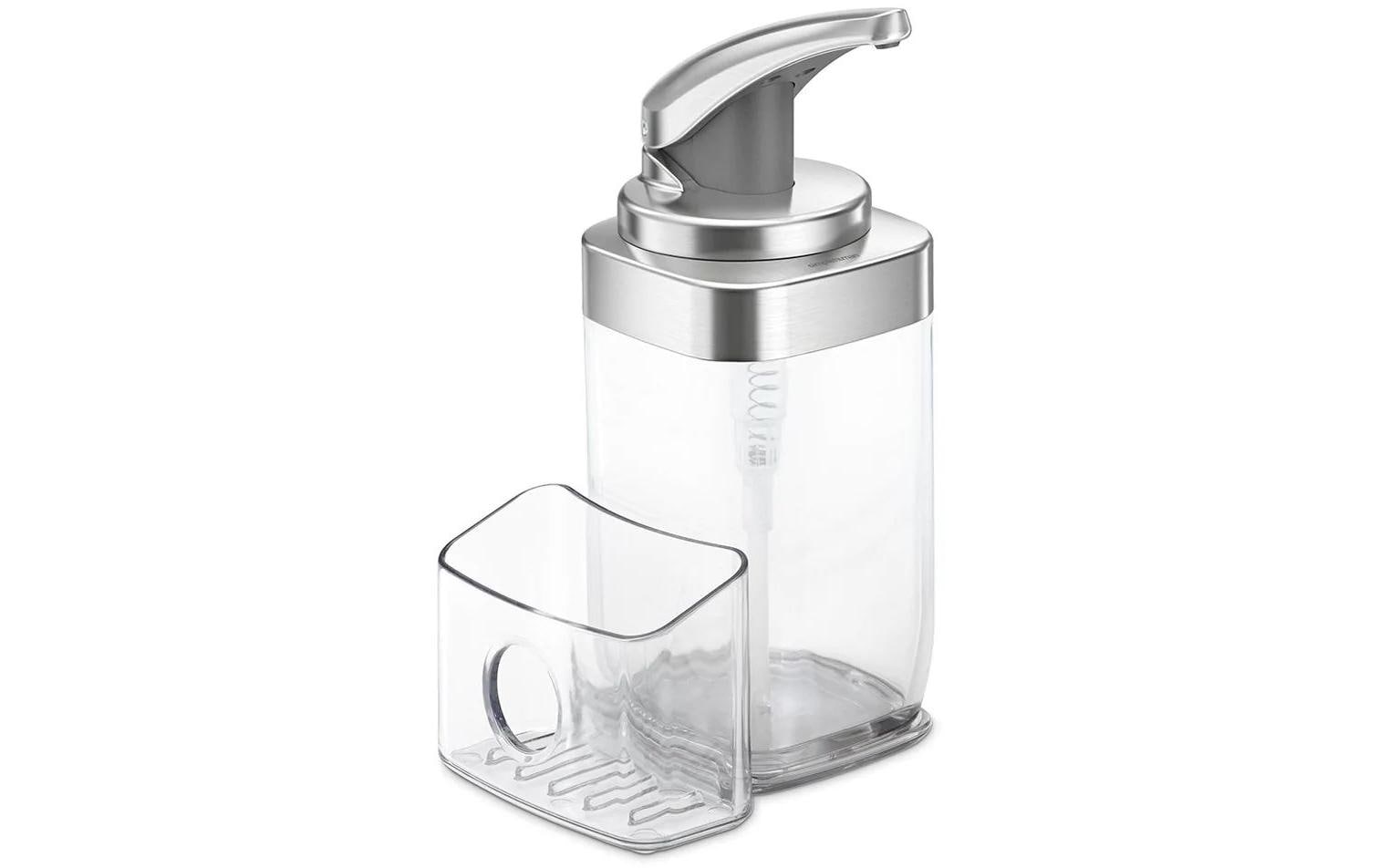 Simplehuman KT1189 Seifenspender – Nickel, Transparent, 650 ml