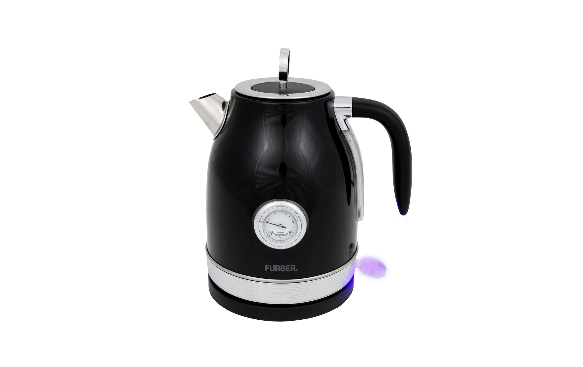 Furber. Furber Wasserkocher – 1,7 l, Edelstahl, Schwarz, F01083