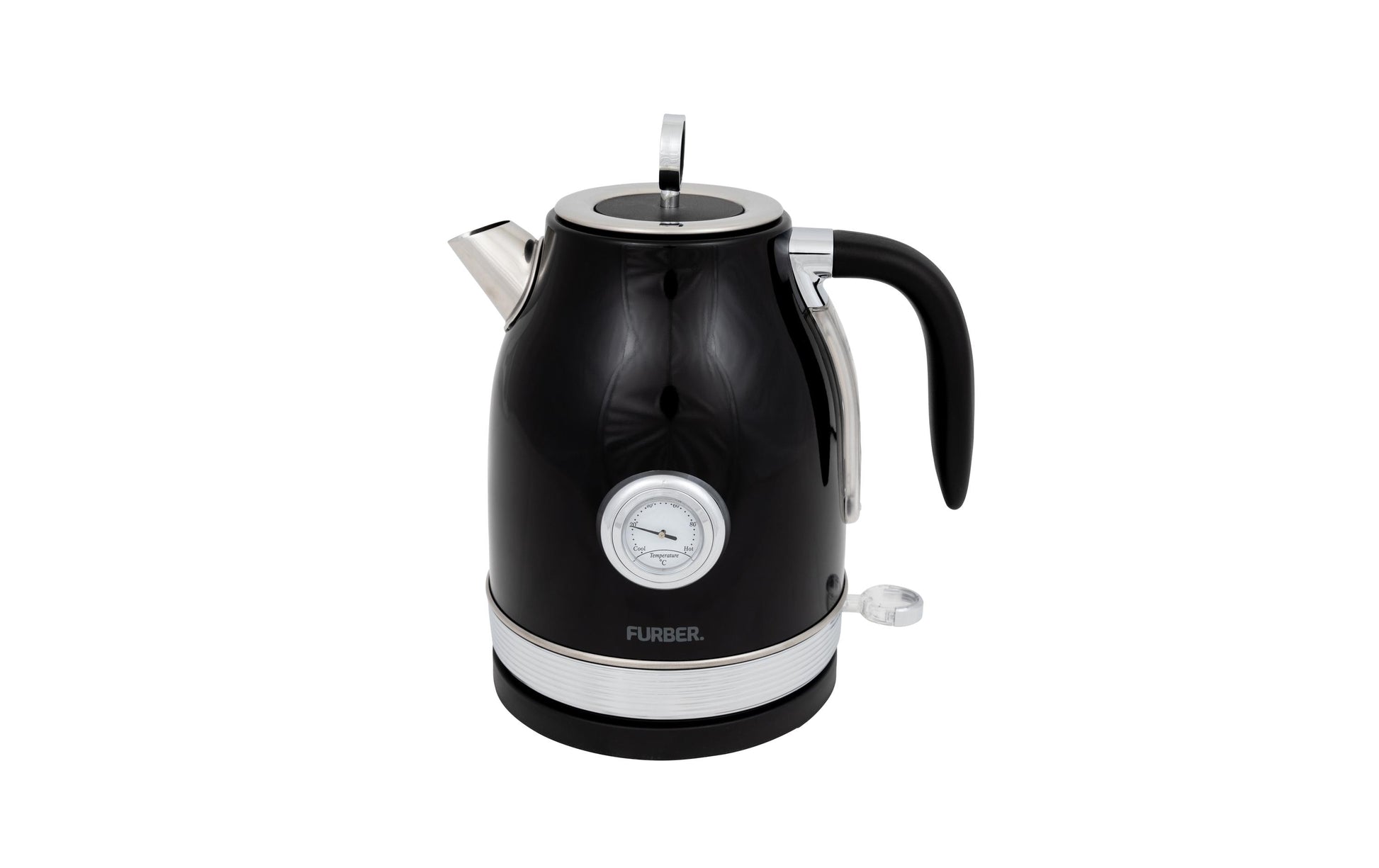 Furber. Furber Wasserkocher – 1,7 l, Edelstahl, Schwarz, F01083