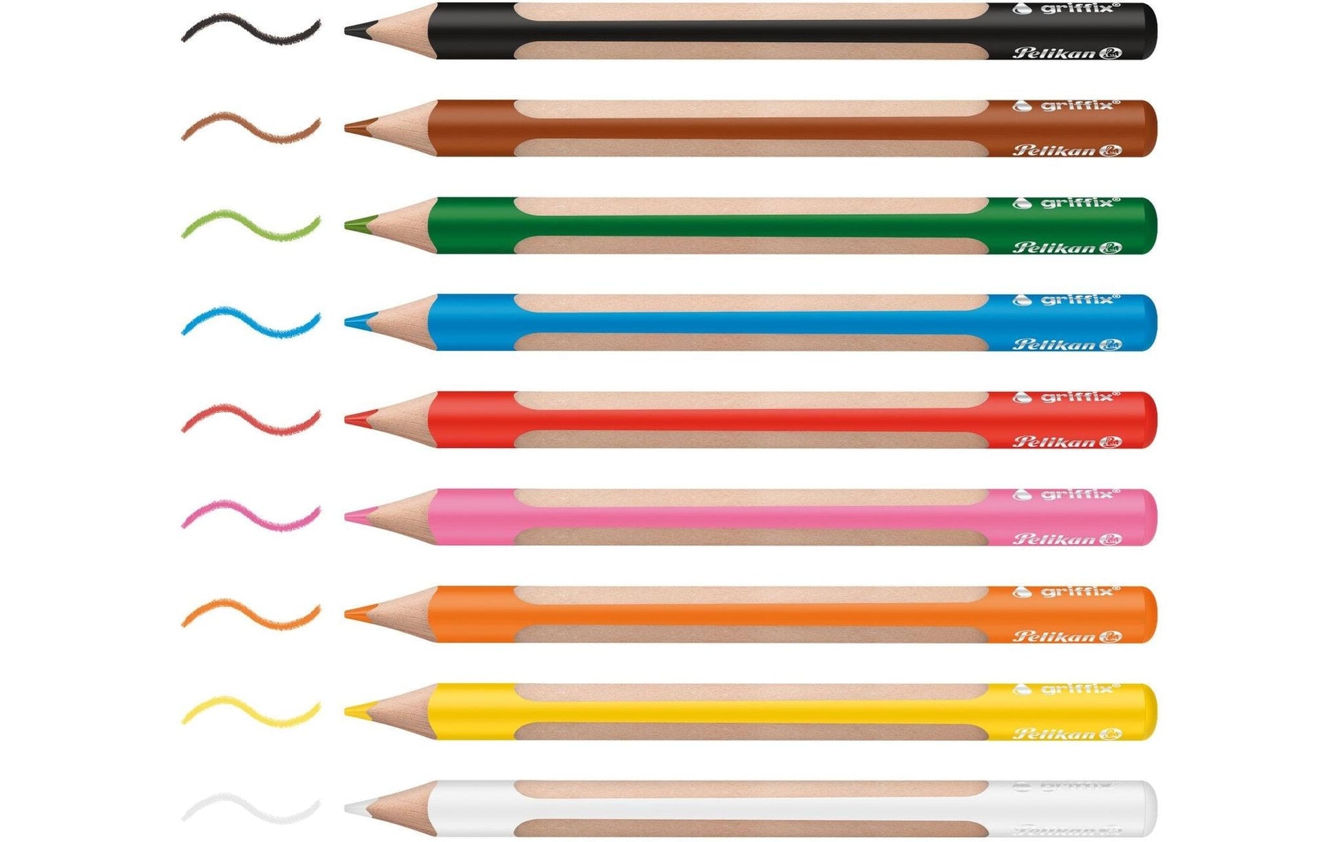 Pelikan griffix Aquarellfarbstifte – 9 Farben, ergonomisch, Karton