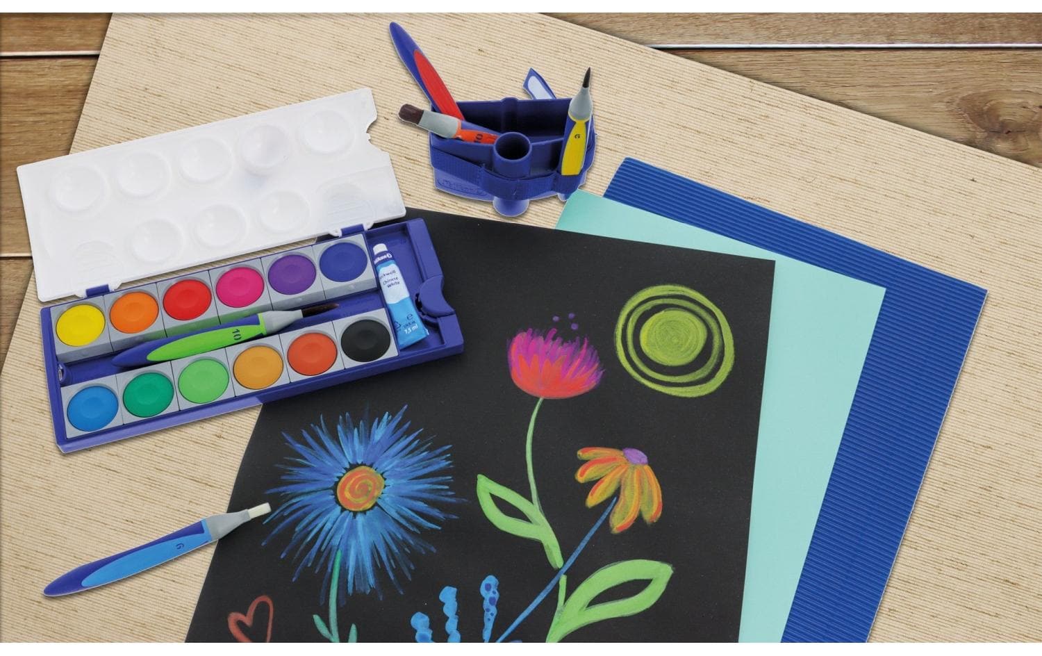 Pelikan K12 eco Deckfarbkasten – 13 Farben, lichtbeständig