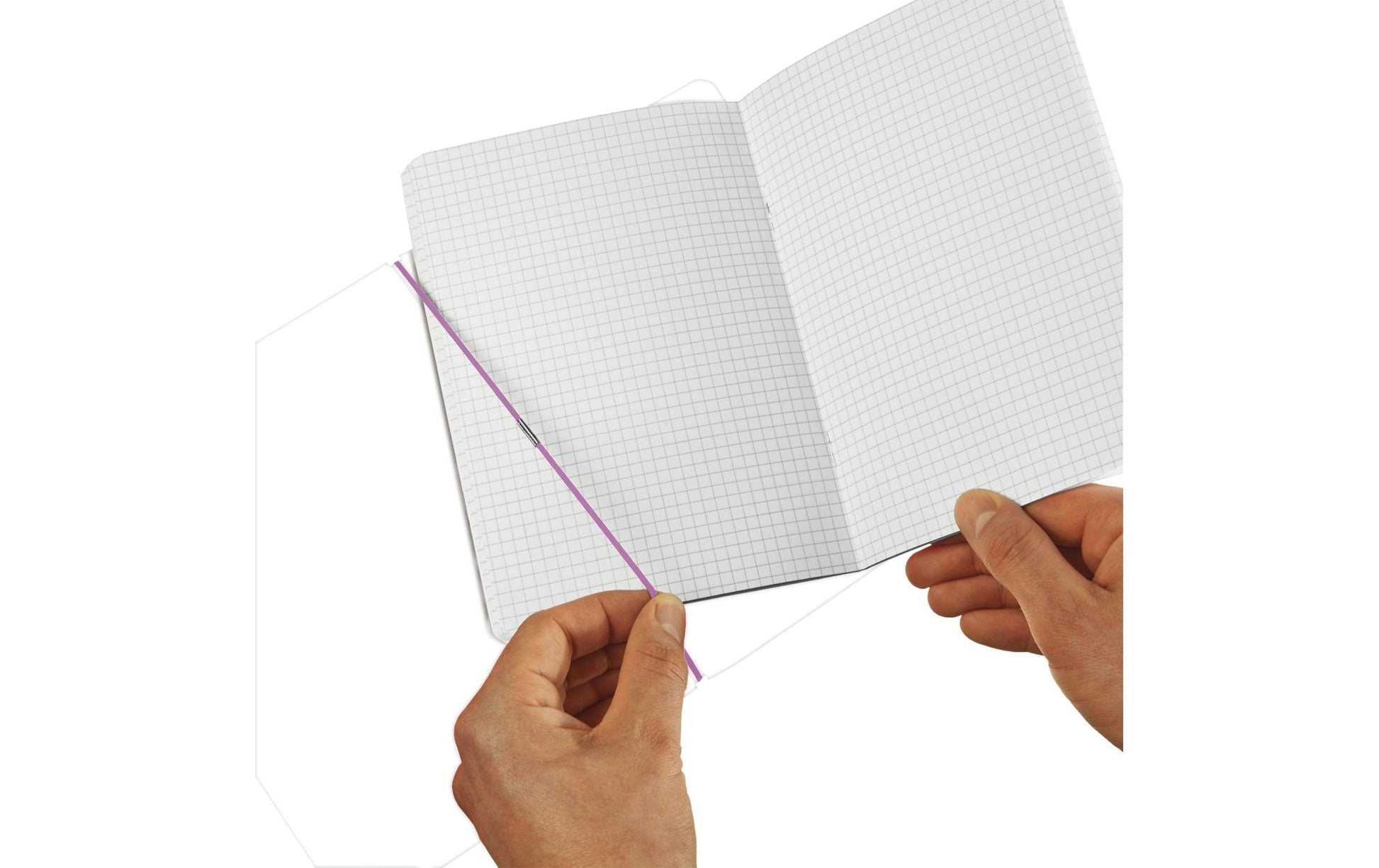 Herlitz Notizheft – A4 – Verschiedene Lineaturen – 80 Seiten – 80 g/m² – Softcover, Gummiband, Mehrfarbig, FSC