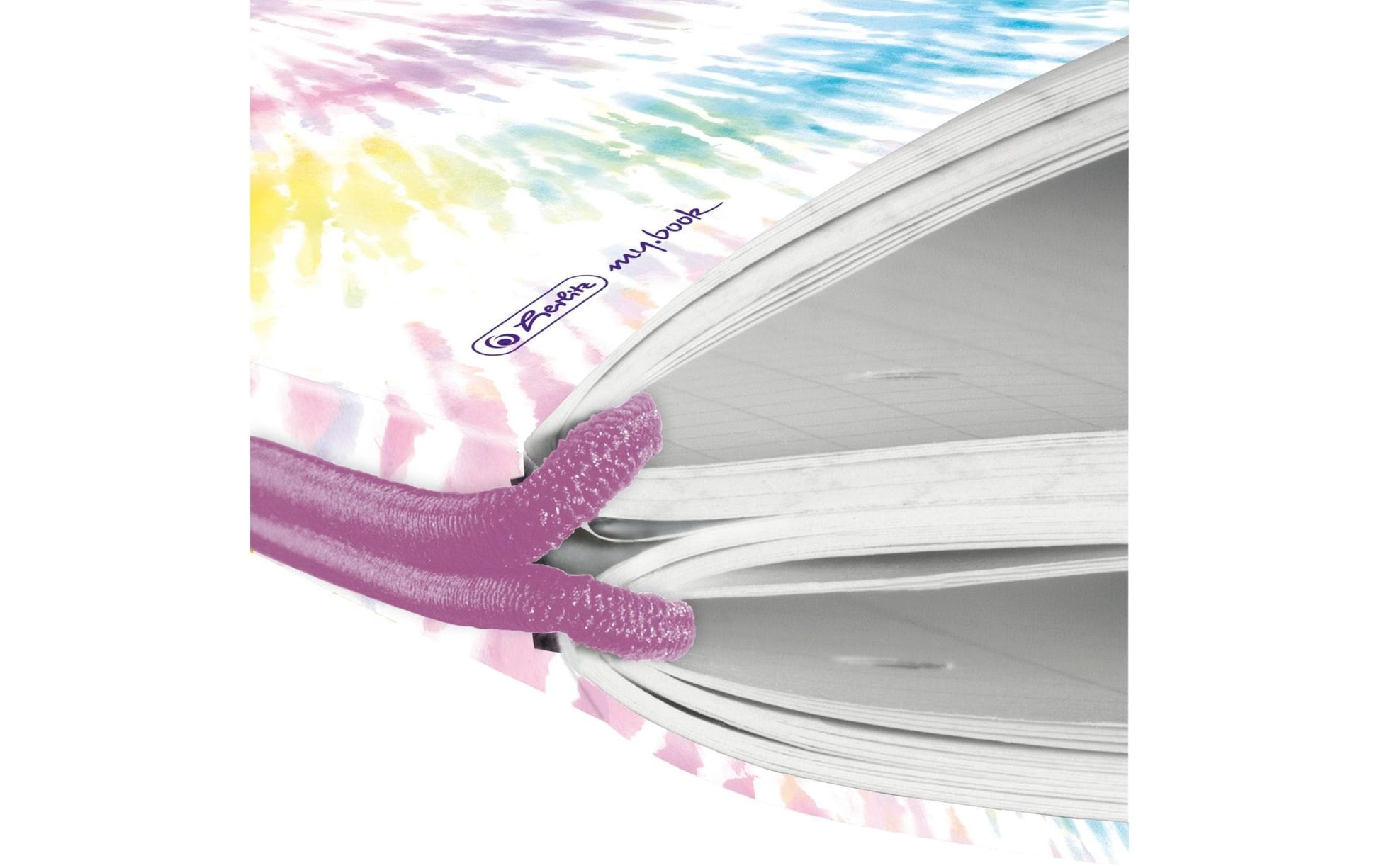 Herlitz Notizheft – A4 – Verschiedene Lineaturen – 80 Seiten – 80 g/m² – Softcover, Gummiband, Mehrfarbig, FSC