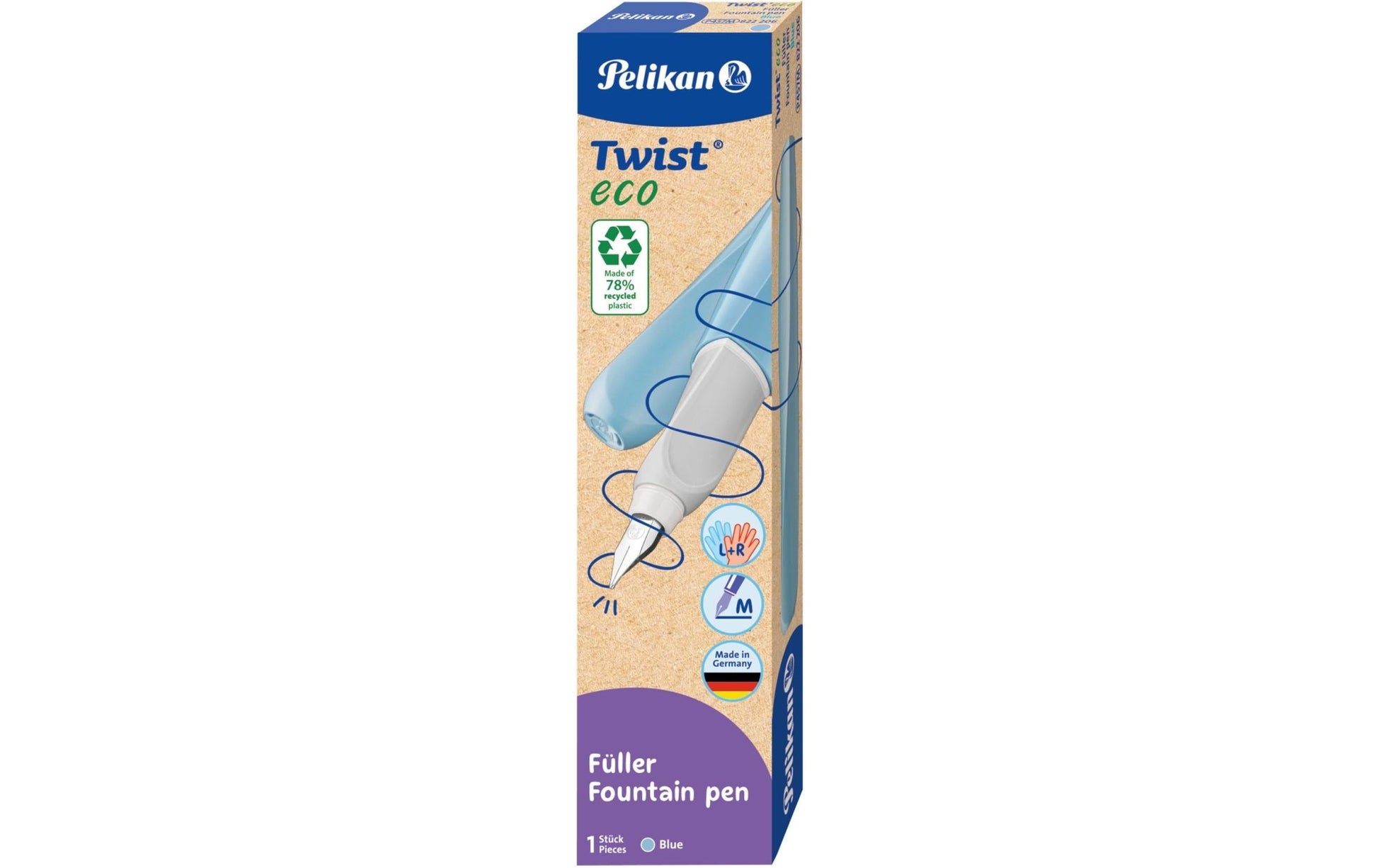 Pelikan Twist Eco – Füllfederhalter – M – Blau