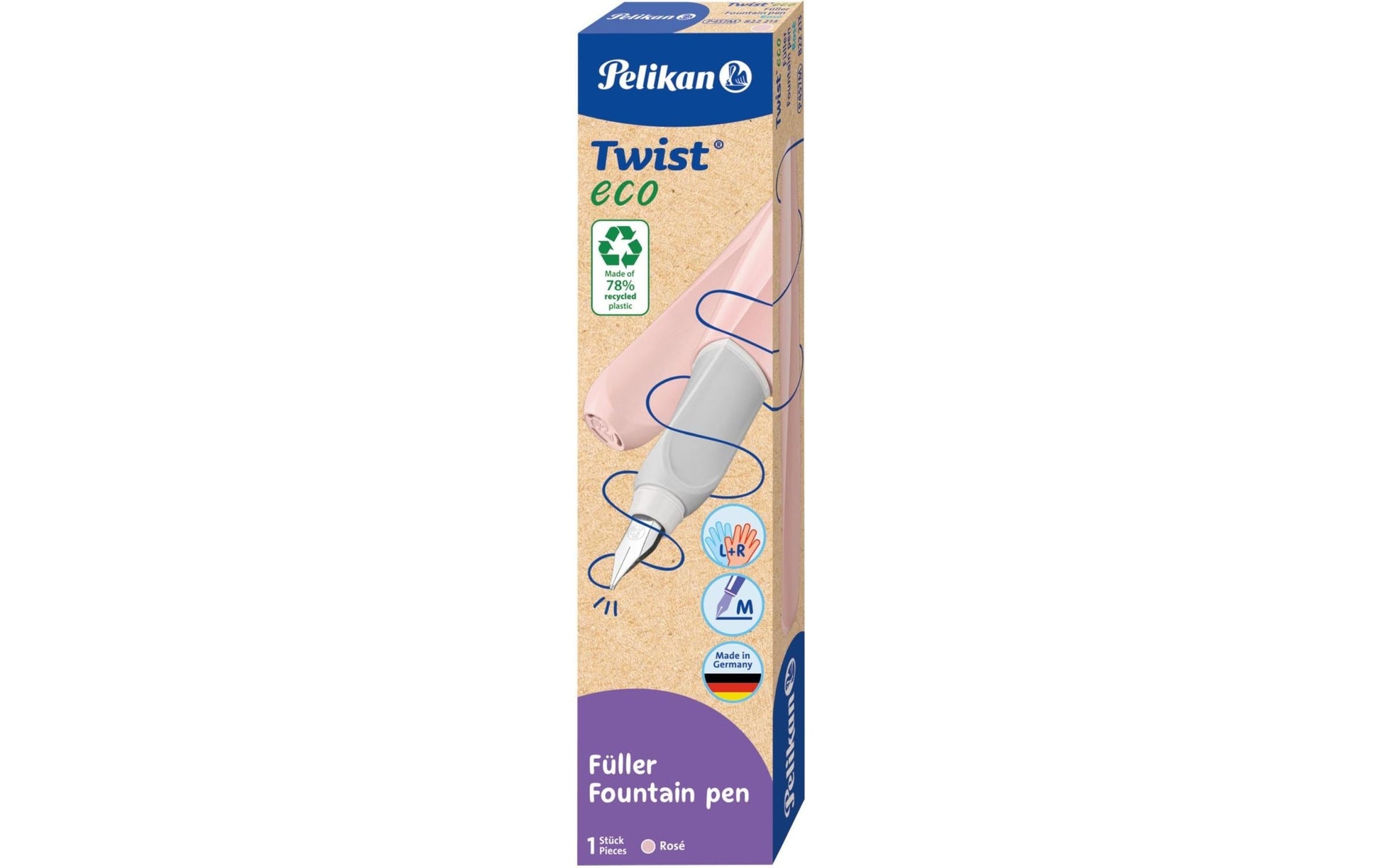 Pelikan Twist eco – Füllfederhalter – M – Rosé
