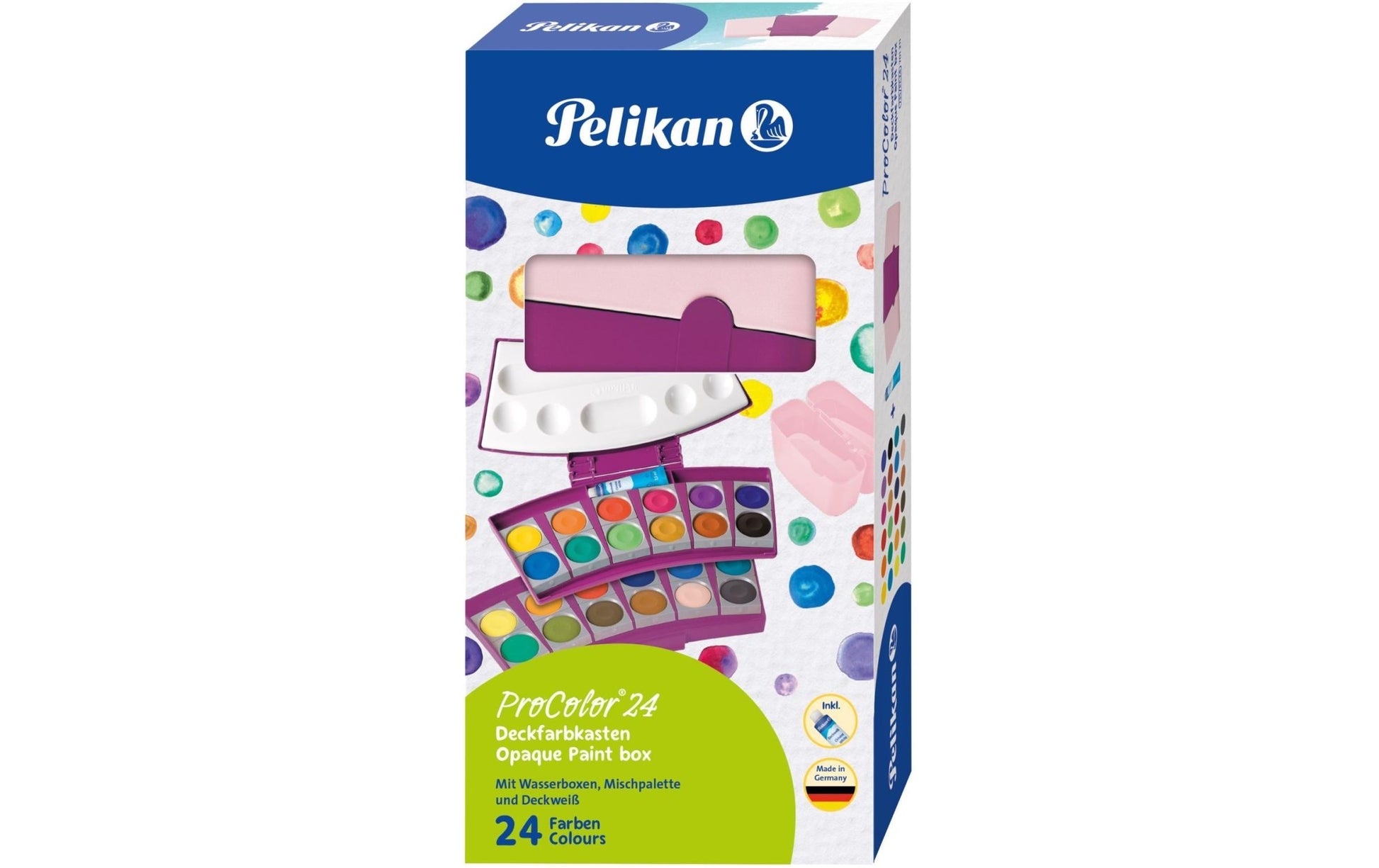 Pelikan Deckfarbkasten – Beere, Rosa, deckend – 24 Farben