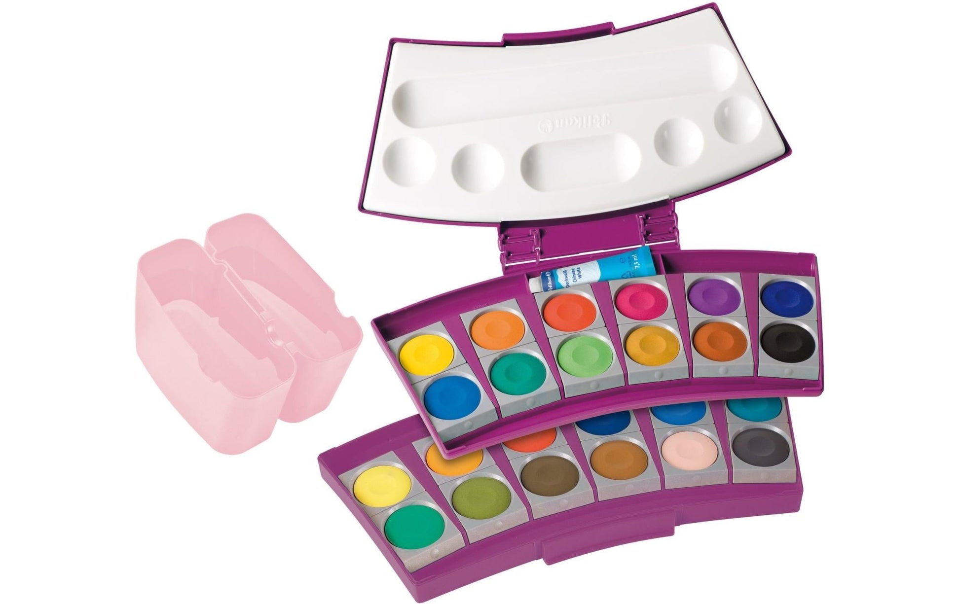 Pelikan Deckfarbkasten – Beere, Rosa, deckend – 24 Farben