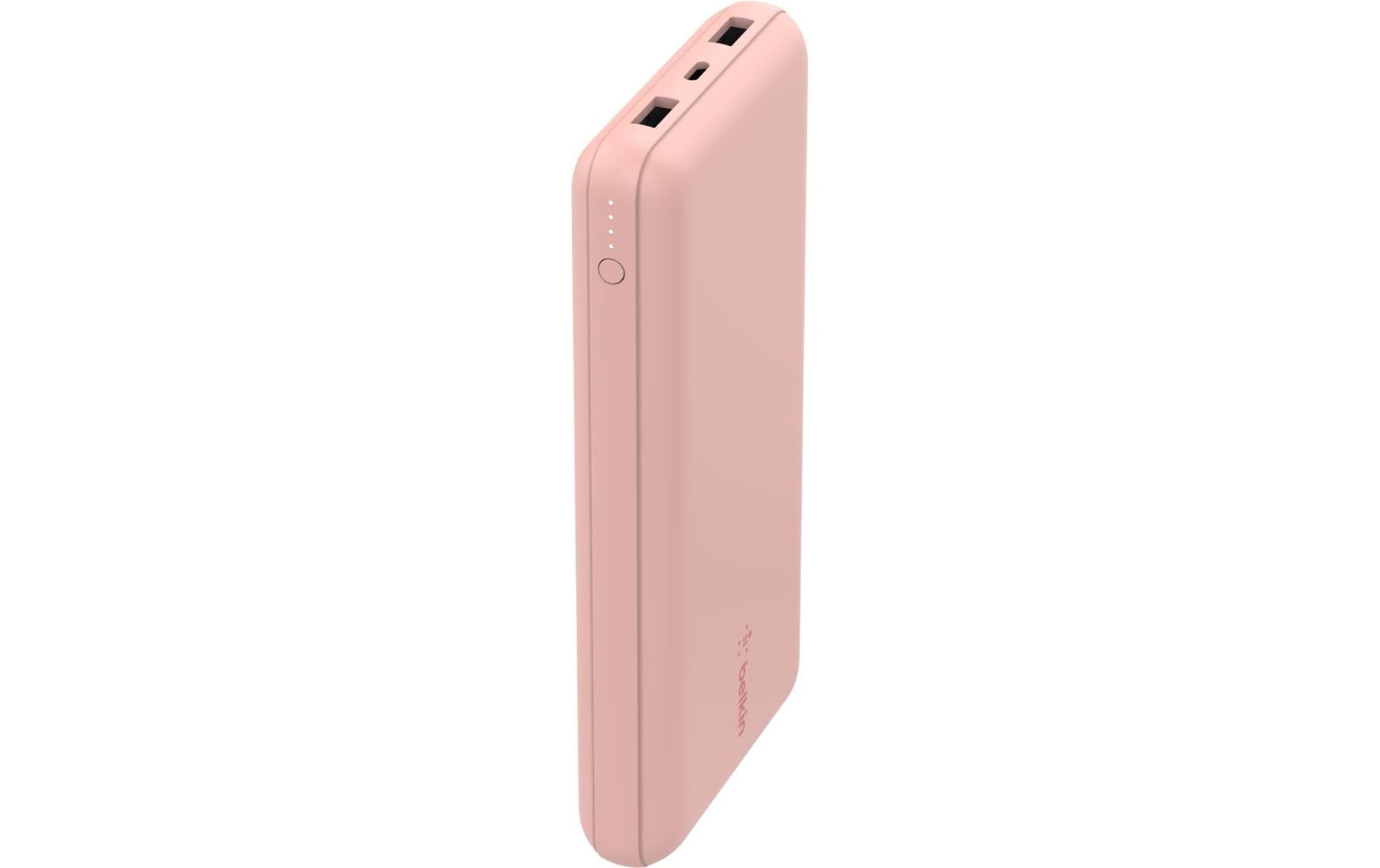 Belkin Powerbank 20000 mAh, 1× USB-C, 2× USB-A, für Smartphones, Tablets, Rosa
