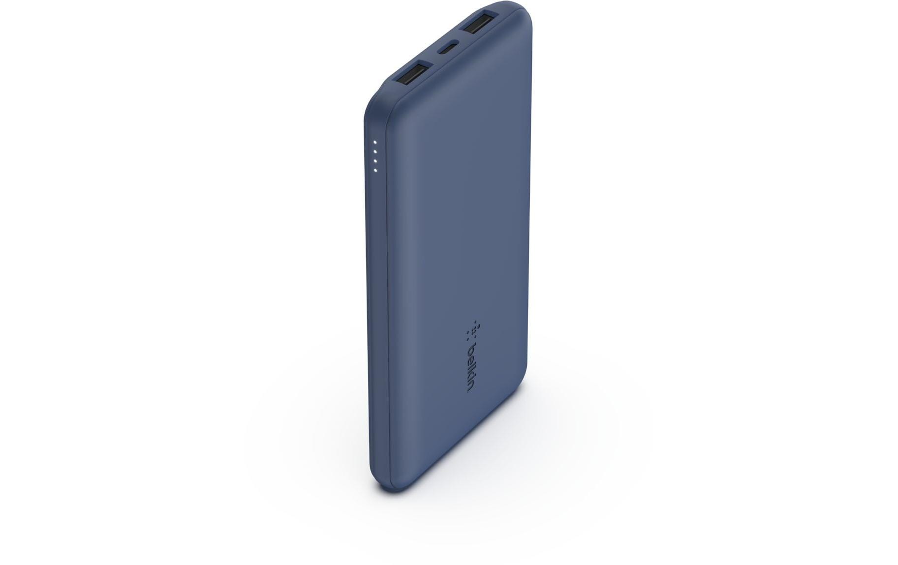 Belkin Powerbank 10000 mAh, USB-A, USB-C, 12 W, inkl. 15 cm Kabel, Blau