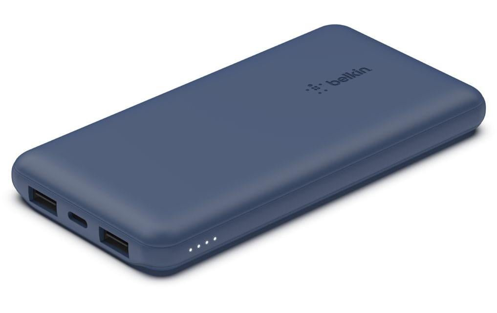 Belkin Powerbank 10000 mAh, USB-A, USB-C, 12 W, inkl. 15 cm Kabel, Blau