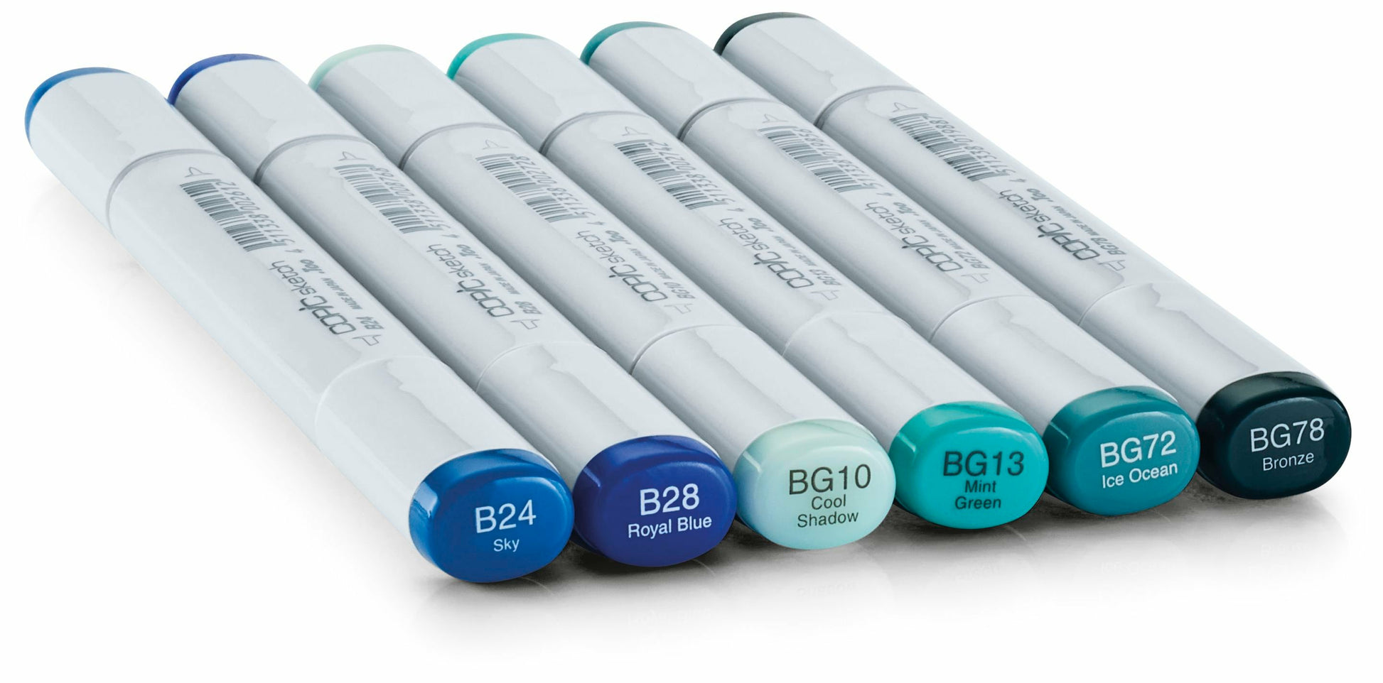 Copic Sketch Marker – Duo-Spitze Meissel/Bürste, Mehrfarbig, 6er Set