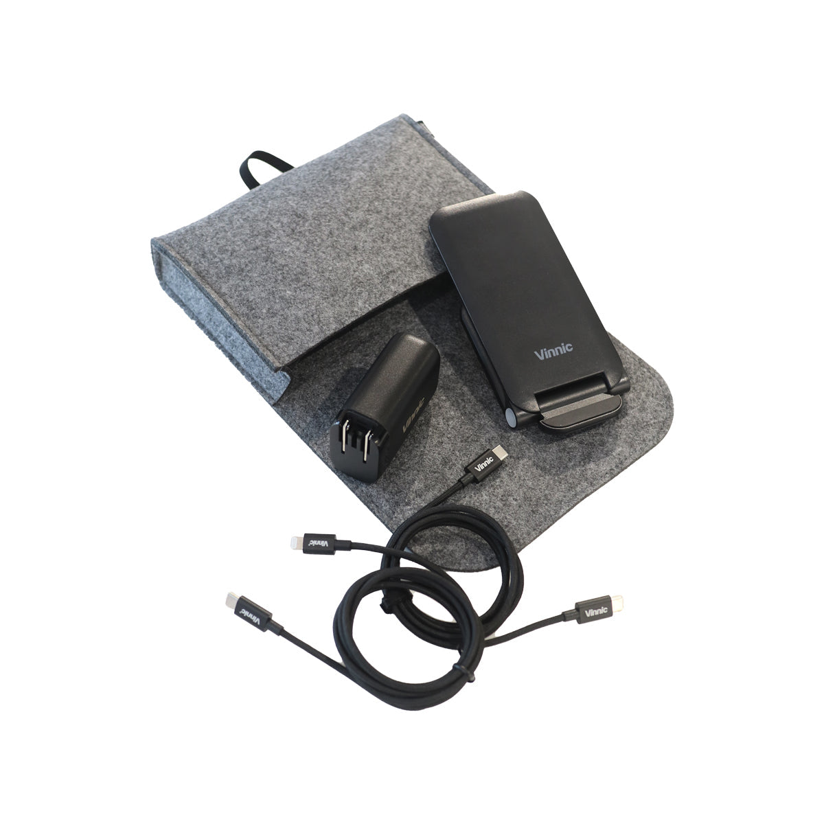 Vinnic Trivor Ladegerät – 65 W, 2× USB-C + 1× USB-A, PD, PPS, GaN – für Smartphones, Tablets und Laptops