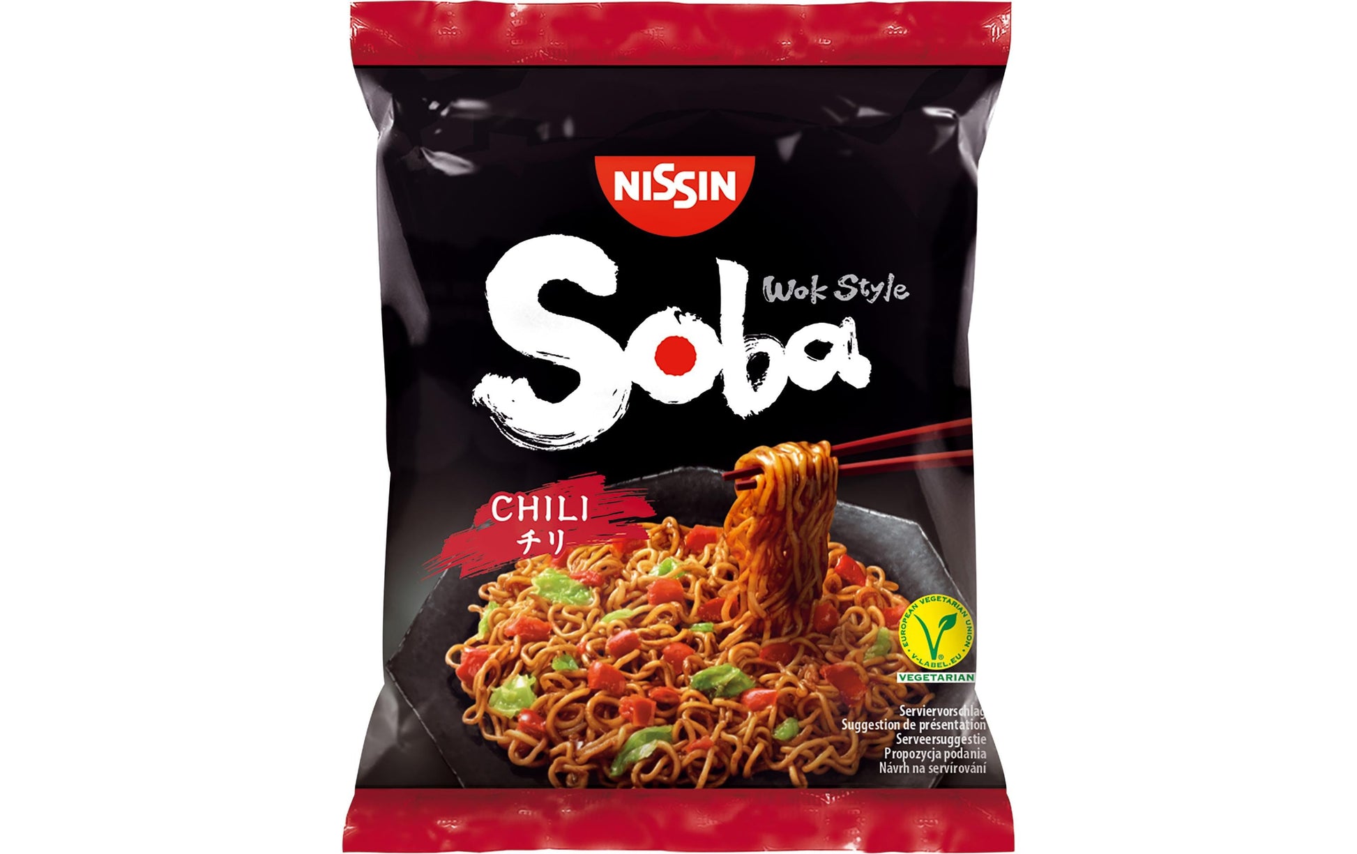 Nissin Soba Instantnudeln Chili Beutel – 9×111 g