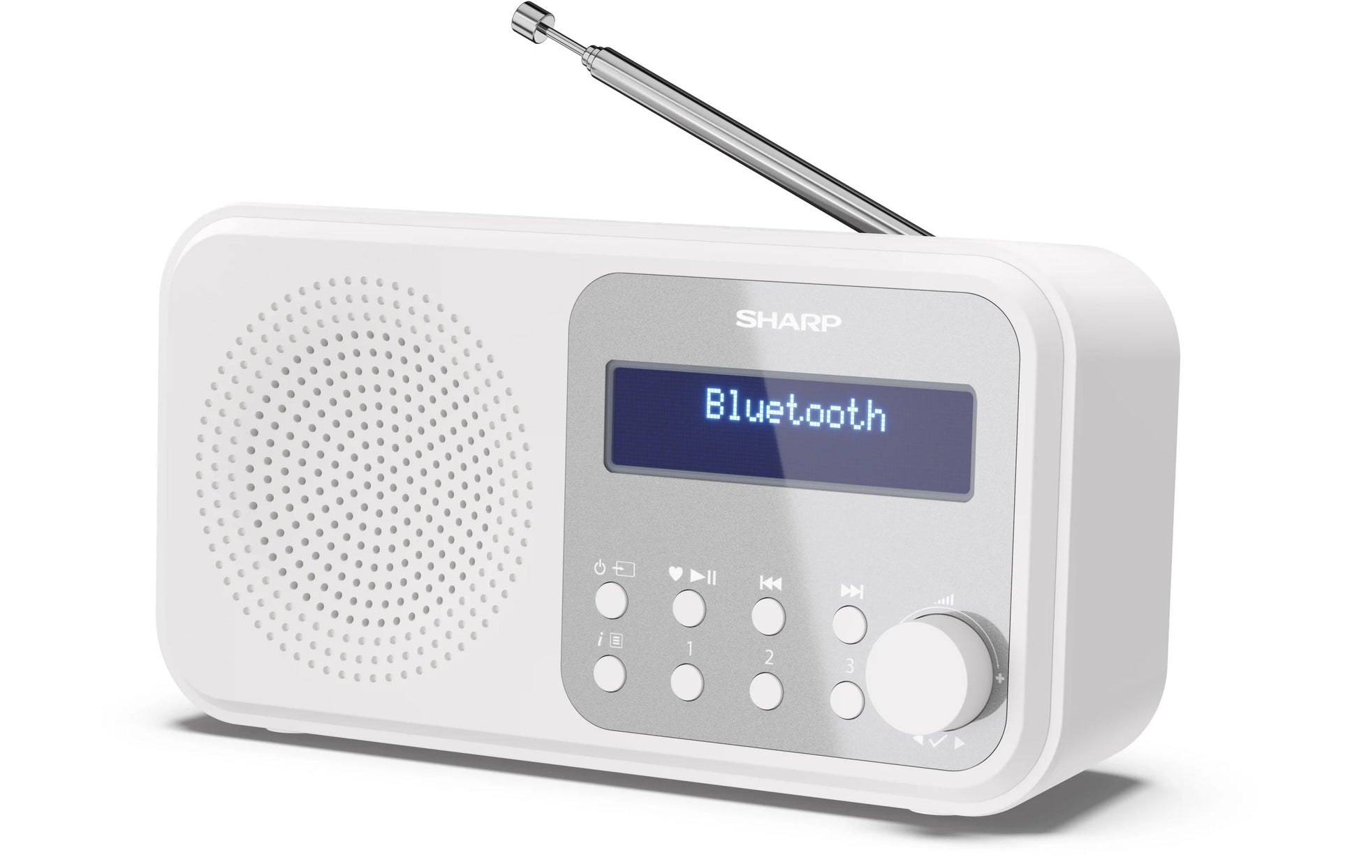 Sharp DR-P420 – DAB-/Internetradio – Portabel – DAB+, UKW, Bluetooth, 16 h – Weiss
