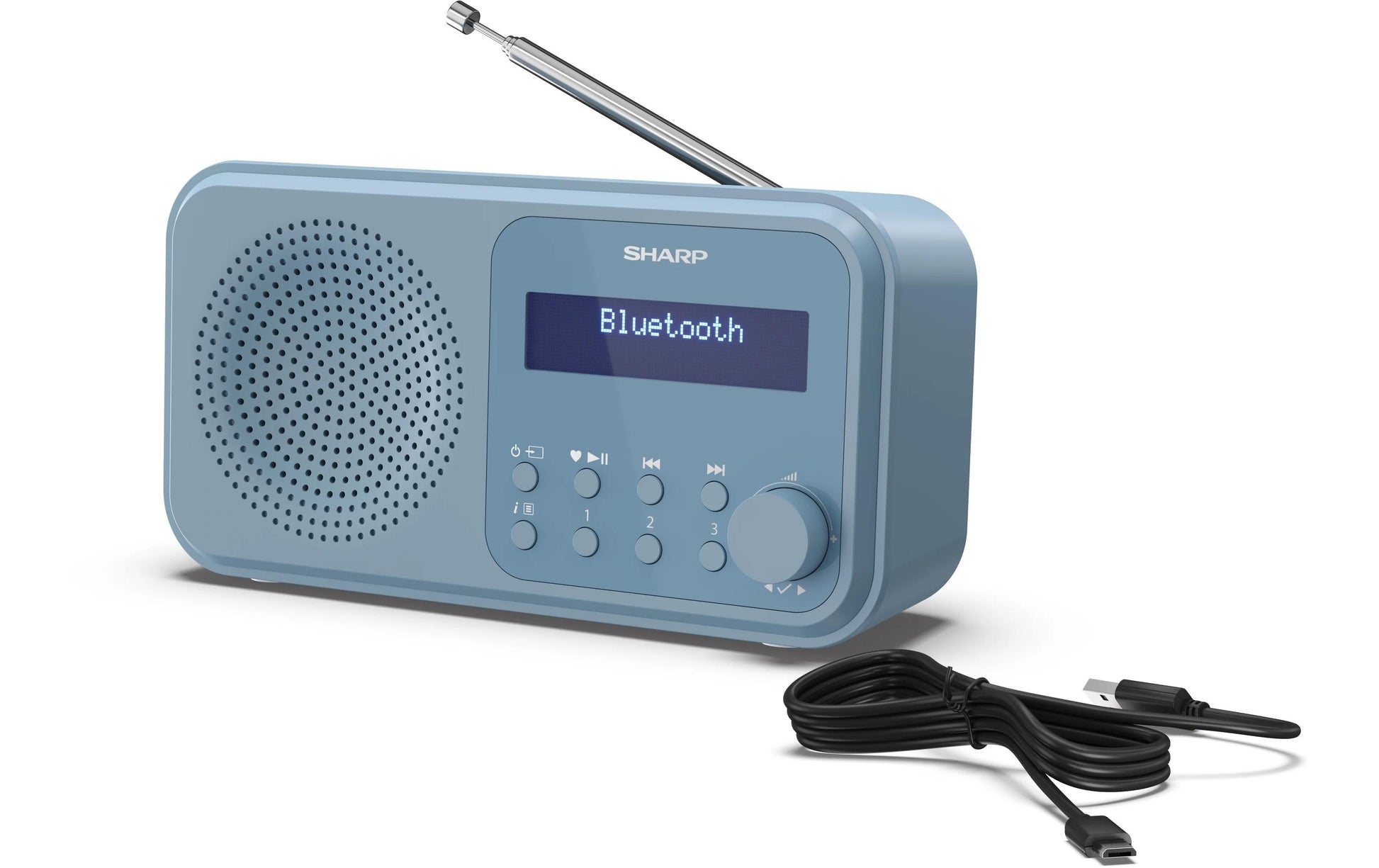 Sharp DR-P420 – DAB-/Internetradio – Portabel – DAB+, UKW, Bluetooth, 16 h – Blau