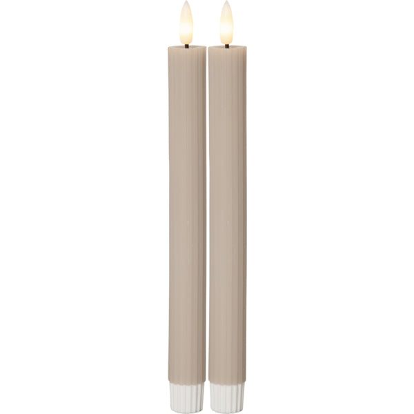 Star Trading LED-Teelicht – 2er Pack, Warmweiss, Beige, Timer