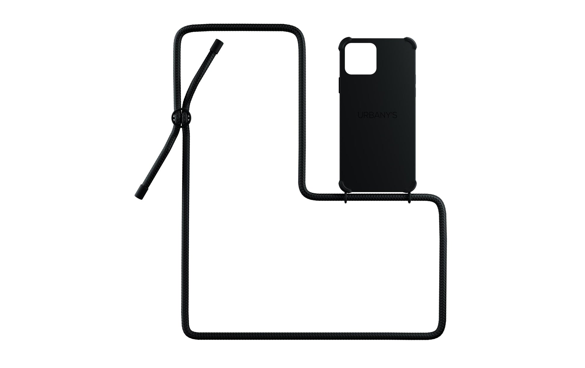 Urbany's Necklace Case – Backcover – für Apple iPhone 14 Plus, Kunststoff, Schwarz, mit Halsband