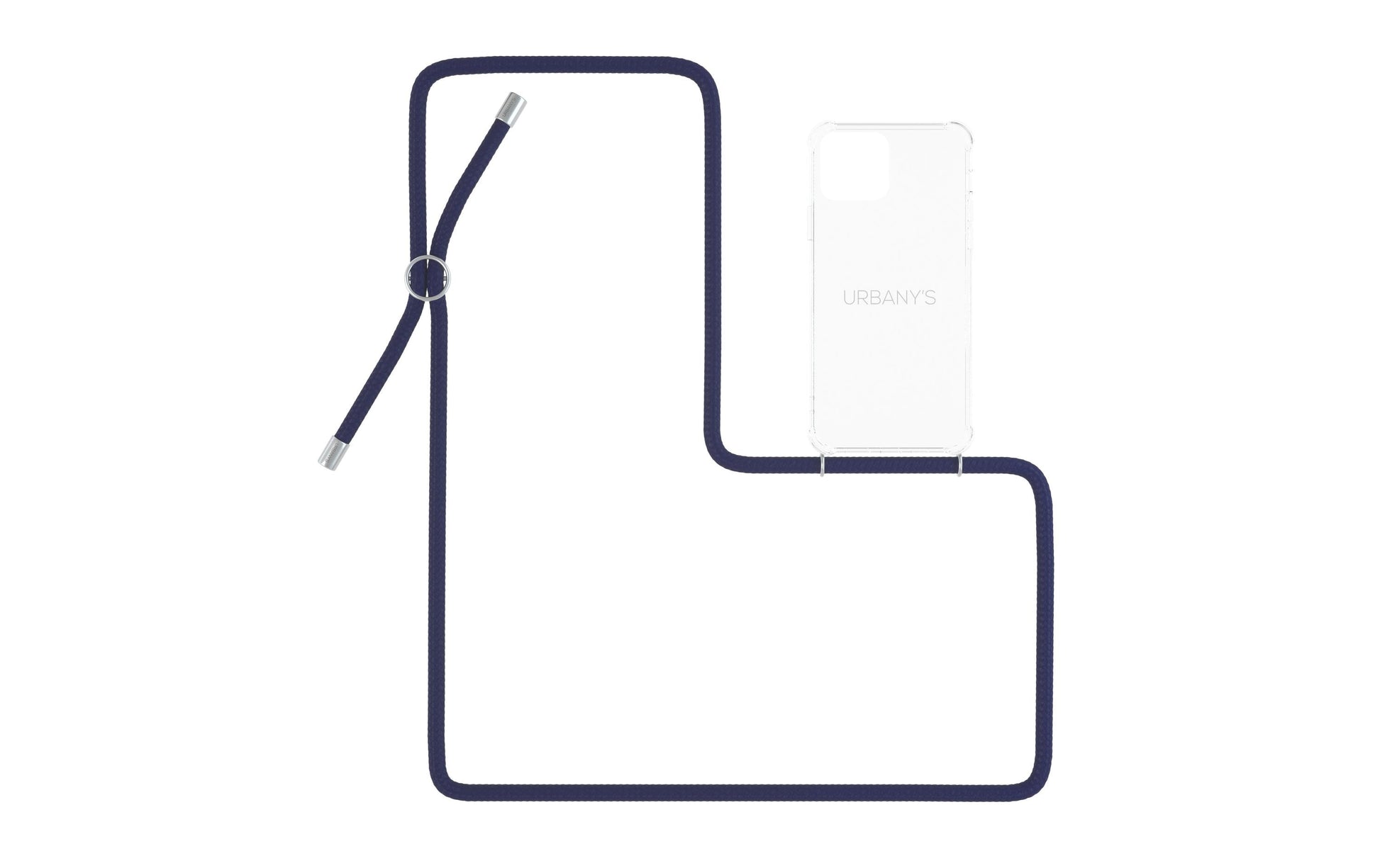 Urbany's Necklace Case Backcover – für Apple iPhone 14, Polypropylen, Deep Sea, mit Halsband und Ring
