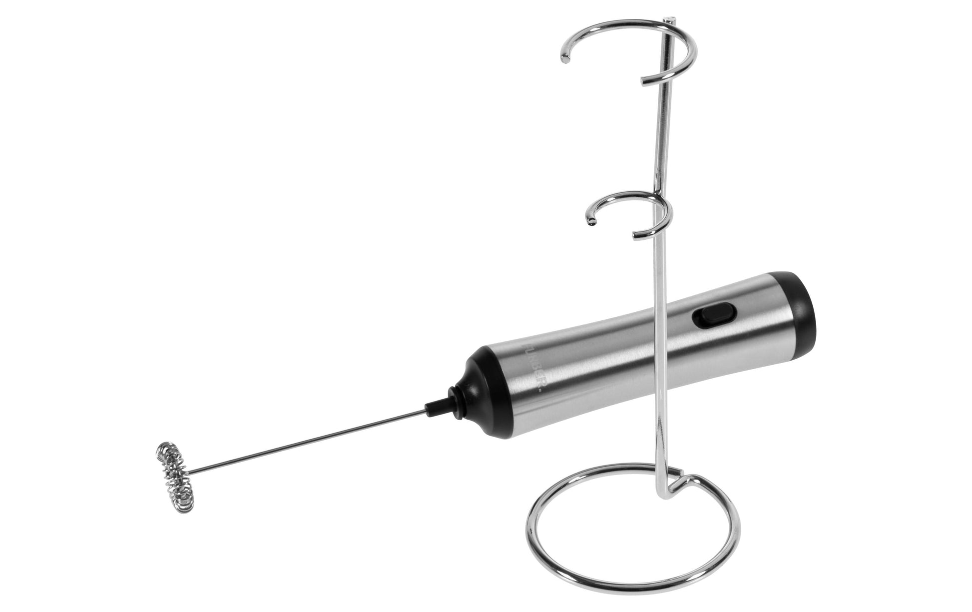 Furber. Furber Milchschäumer-Stab F00979 – Integrierte Batterie – USB-C Aufladbar – Schwarz/Edelstahl