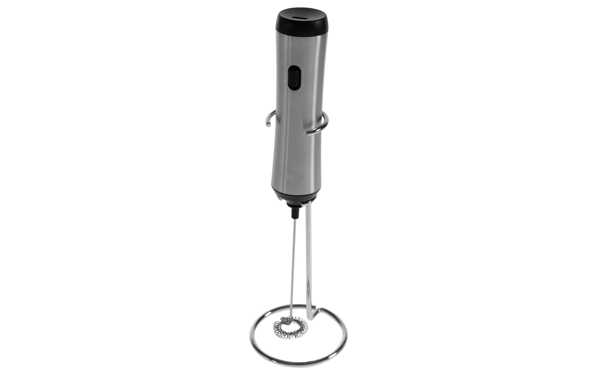 Furber. Furber Milchschäumer-Stab F00979 – Integrierte Batterie – USB-C Aufladbar – Schwarz/Edelstahl