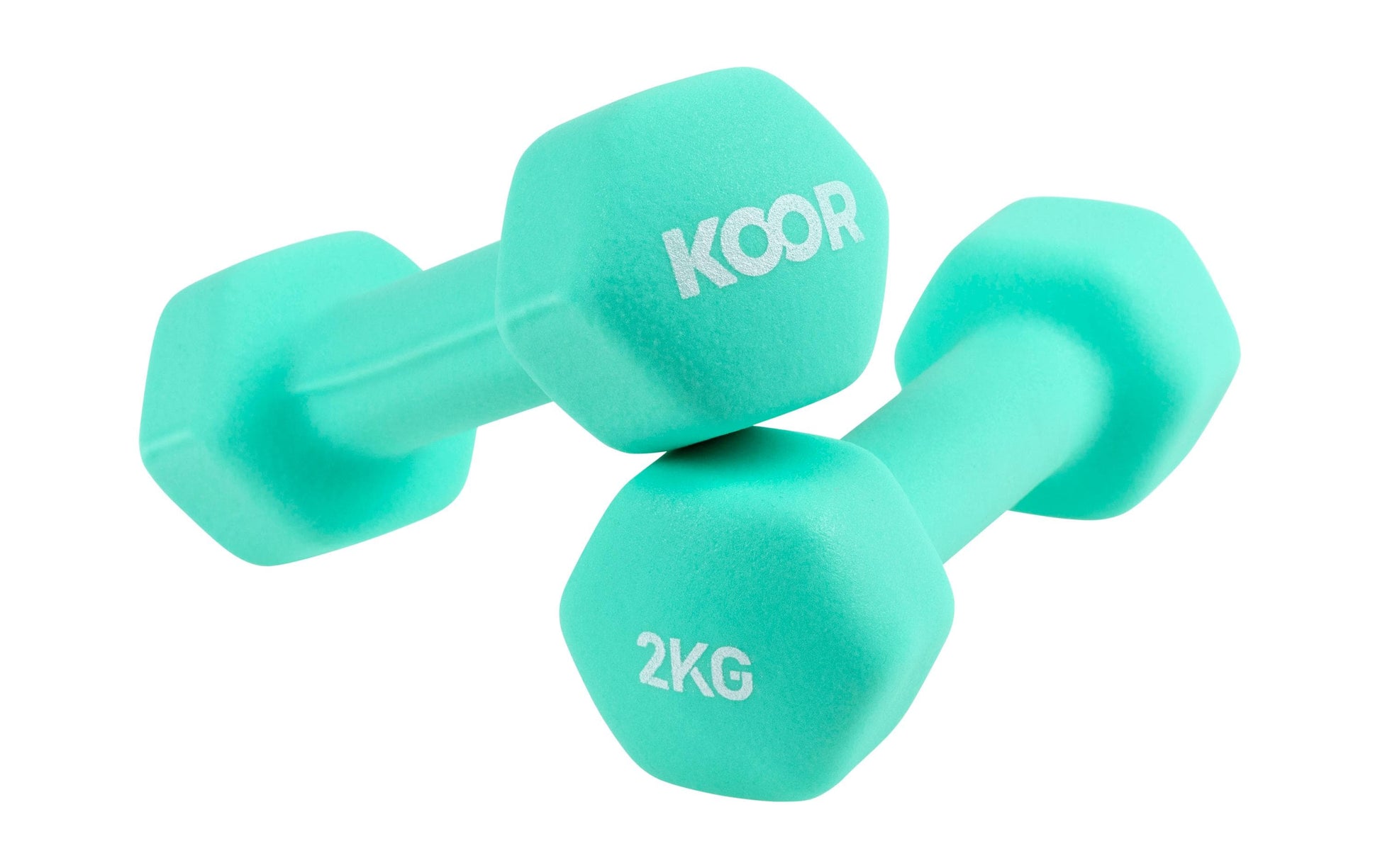 KOOR Kurzhantel-Set F00912, 2 kg pro Hantel – Mint