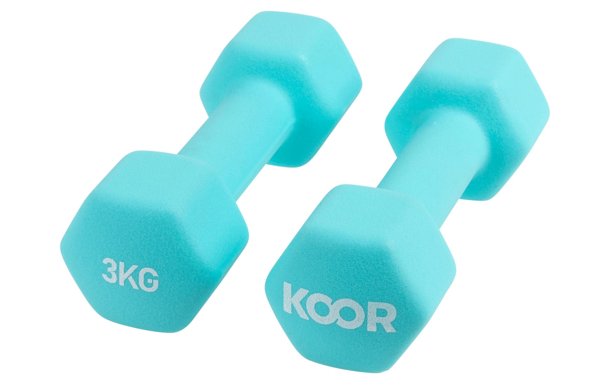 KOOR Kurzhantel mit festem Gewicht, Modell F00913, 3 kg, Eisen, Blau