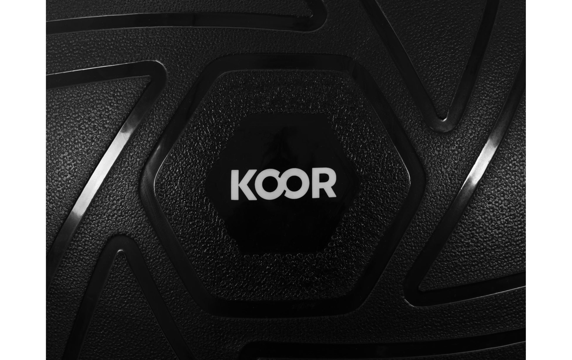 KOOR F00920 Sitzball – PVC – Schwarz, inkl. Fussluftpumpe, Ø 65 cm, bis 500 kg