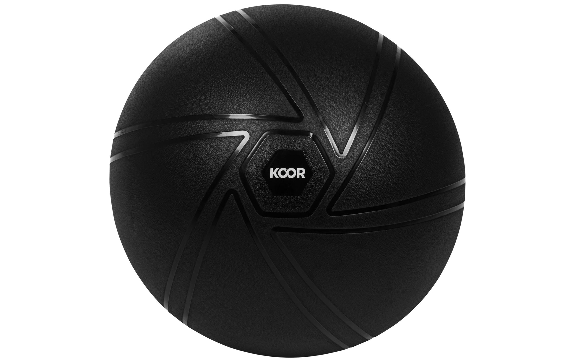 KOOR Gymnastikball F00922, Ø 75 cm, 500 kg – Schwarz, PVC