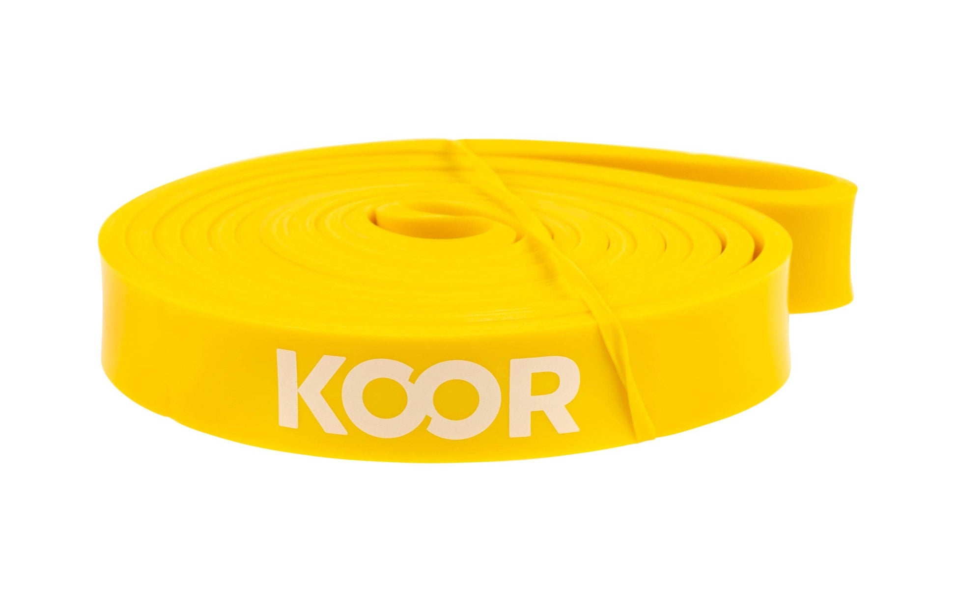 KOOR Fitnessband – leicht, 12–22 kg Widerstand – 208 cm – gelb – Latex – 1 Stk