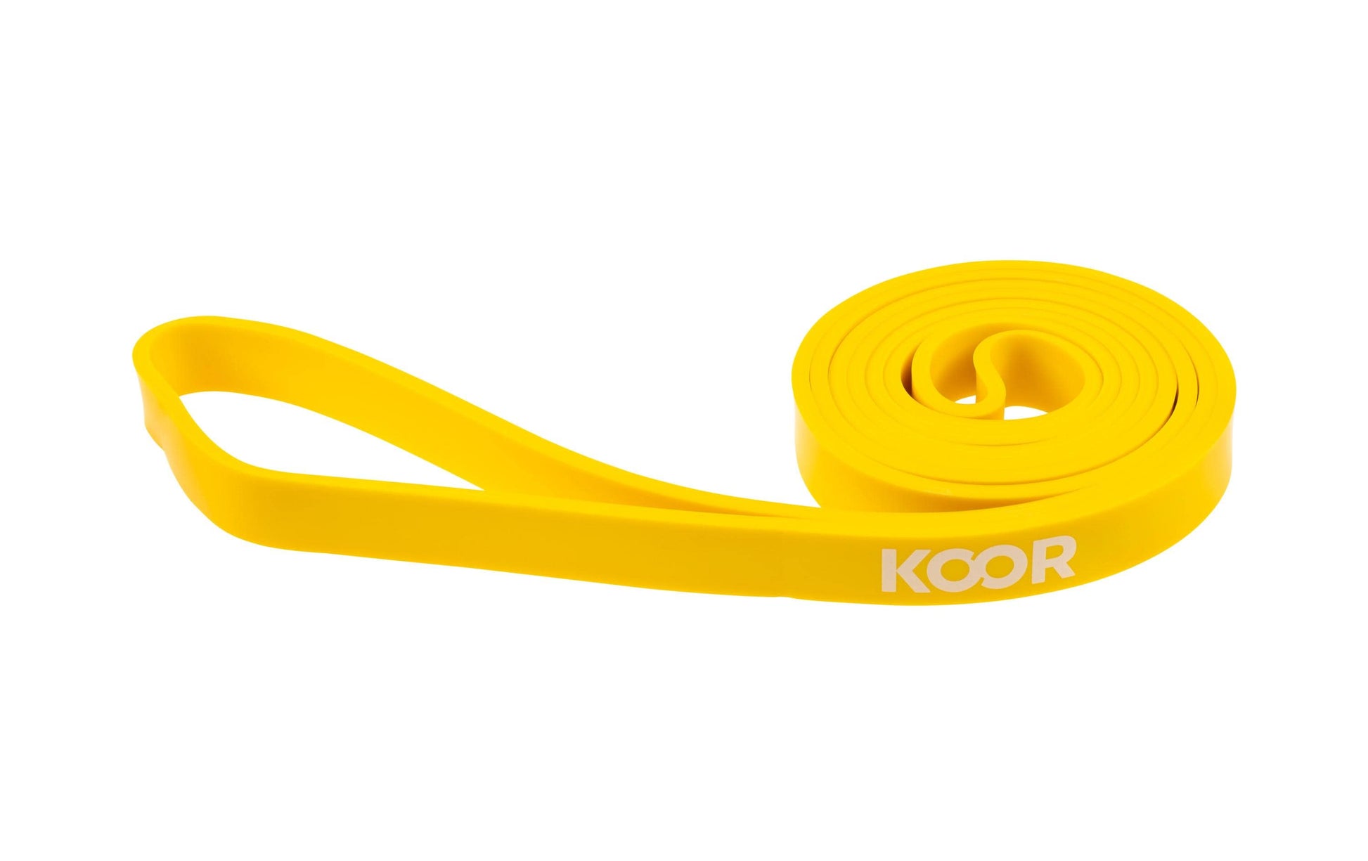 KOOR Fitnessband – leicht, 12–22 kg Widerstand – 208 cm – gelb – Latex – 1 Stk