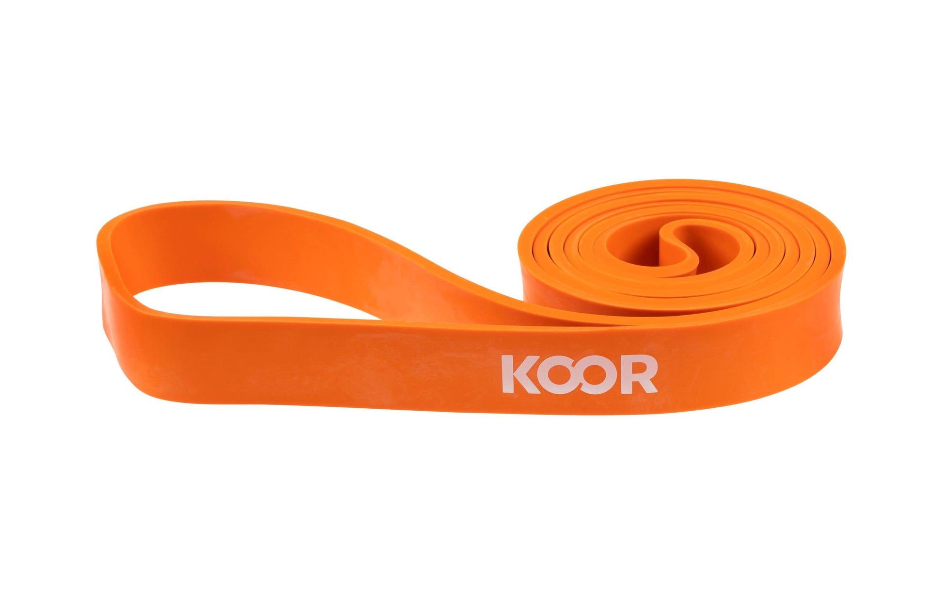 KOOR Fitnessband, F00927, 208,0 cm × 2,9 cm × 0,5 cm, Latex, Orange, Schwer, Widerstand 30–35 kg – 1 Stück