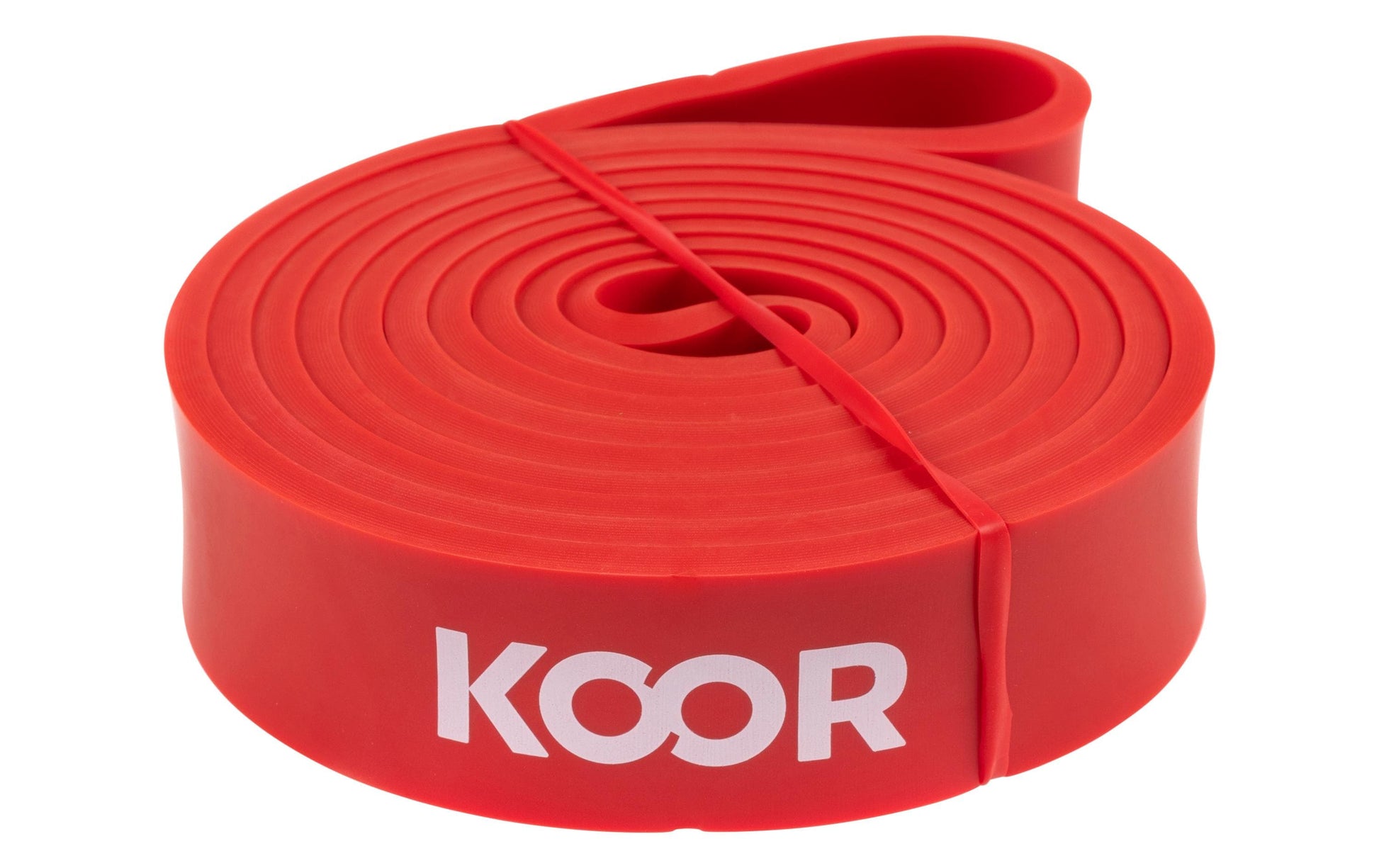 KOOR Fitnessband – sehr schwer, 35–50 kg Widerstand – 208 cm – rot – Latex