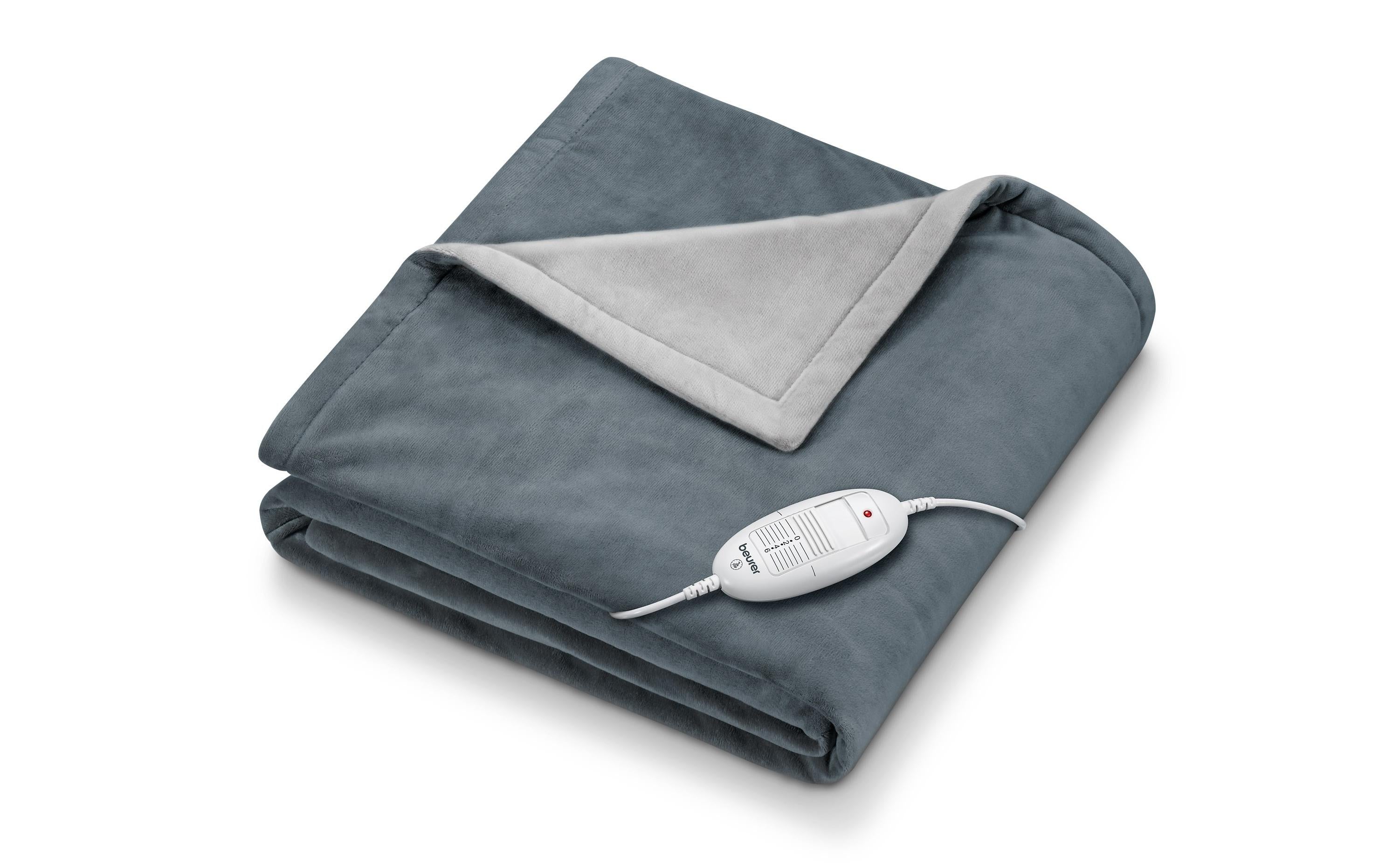 Beurer Wohndecke – Flauschfaser, Grau – 130 × 180 cm – OEKO-TEX Standard 100