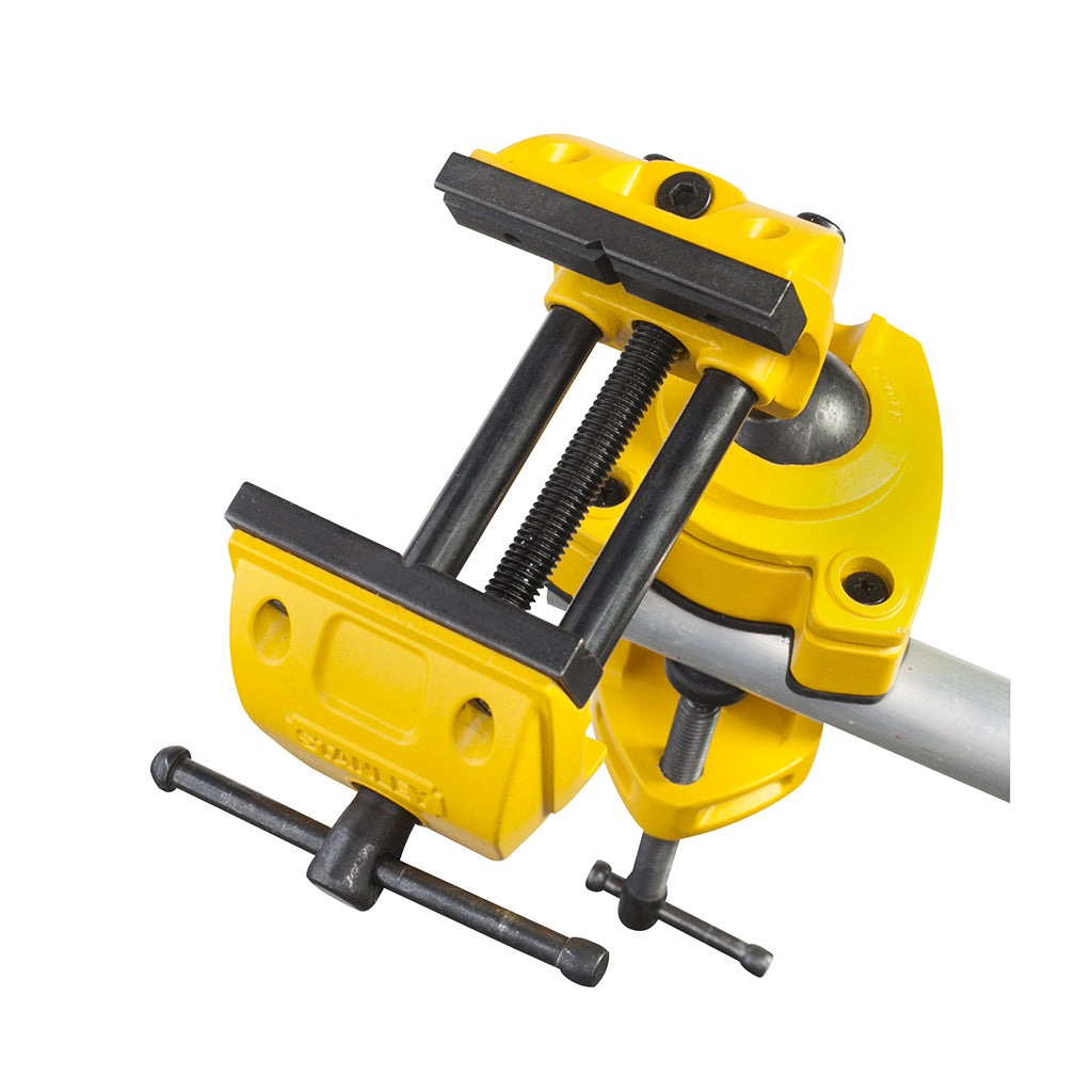 Stanley MaxSteel – Schraubstock – Klemmöffnung 40 mm, Spannweite 70 mm, Spannkraft bis 25 kg – Schwarz, Gelb