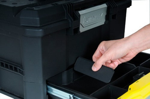Stanley Werkzeugbox, 280 × 480 × 290 mm, Kunststoff, schwarz, mit Tragegriff