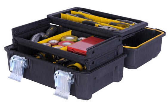 Stanley Fatmax 18 Werkzeugbox – leer, abschliessbar, mit Deckel, schwarz, Kunststoff, B 457 × H 256 × T 310 mm