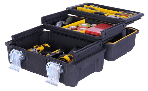 Stanley Fatmax 18 Werkzeugbox – leer, abschliessbar, mit Deckel, schwarz, Kunststoff, B 457 × H 256 × T 310 mm