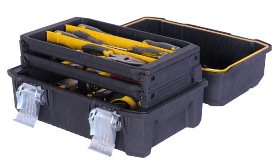 Stanley Fatmax 18 Werkzeugbox – leer, abschliessbar, mit Deckel, schwarz, Kunststoff, B 457 × H 256 × T 310 mm
