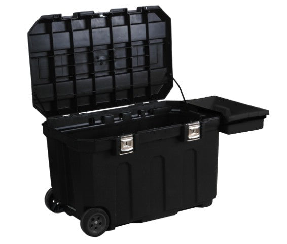 Stanley Werkzeugkasten, 580 × 960 × 590 mm, 190 l, Kunststoff, schwarz, mit Rollen