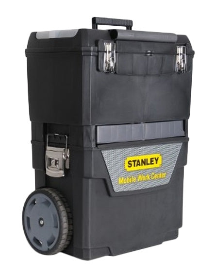 Stanley Werkzeugkasten, 302 × 473 × 627 mm, Kunststoff, Schwarz, mit Rollen