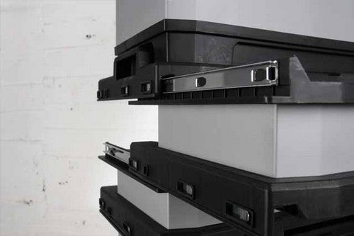 Stanley Werkzeugkasten 1-95-622, 390 × 570 × 900 mm, Kunststoff, schwarz, Rollen, 3 Schubladen